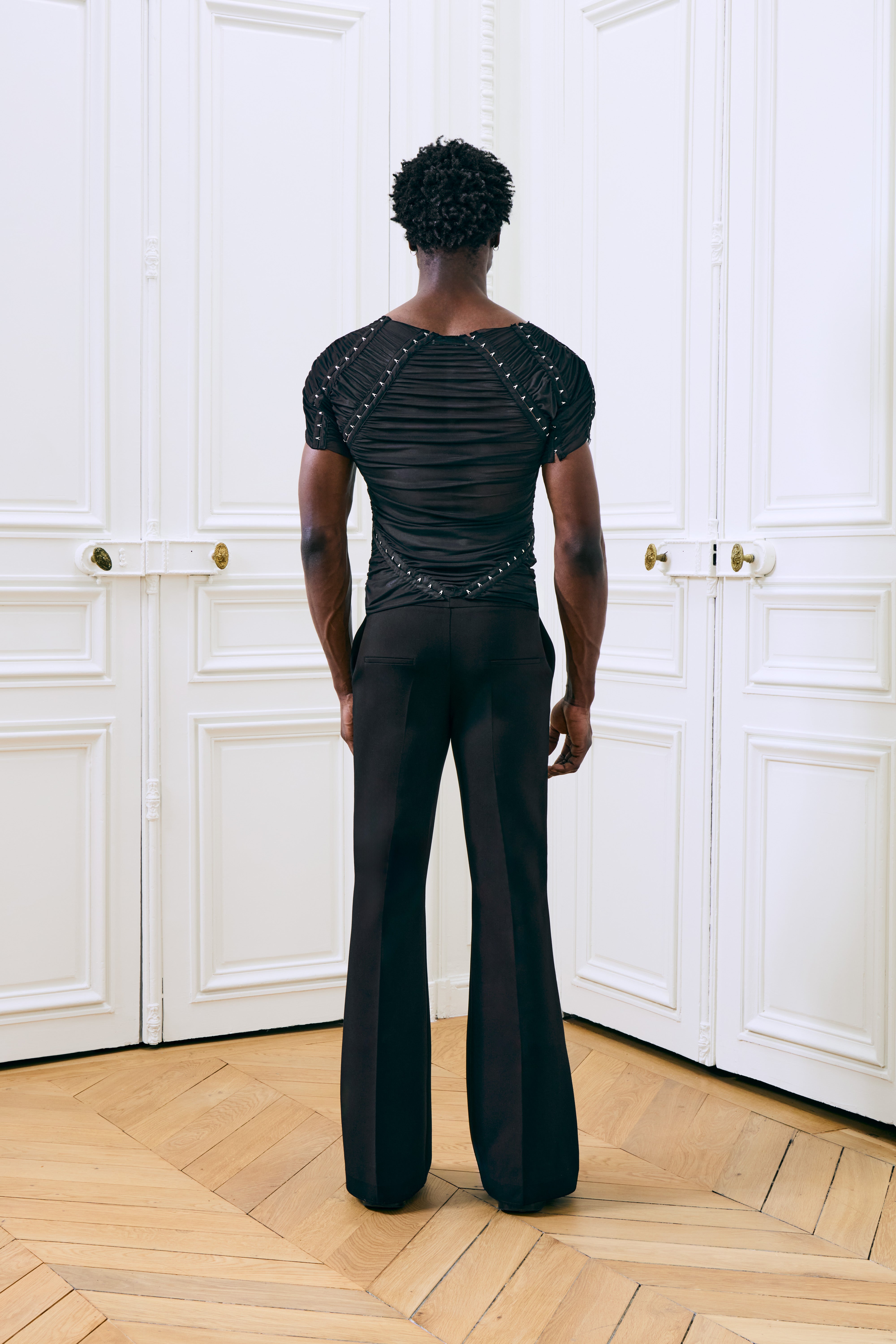 Fernando Mesh Top Black