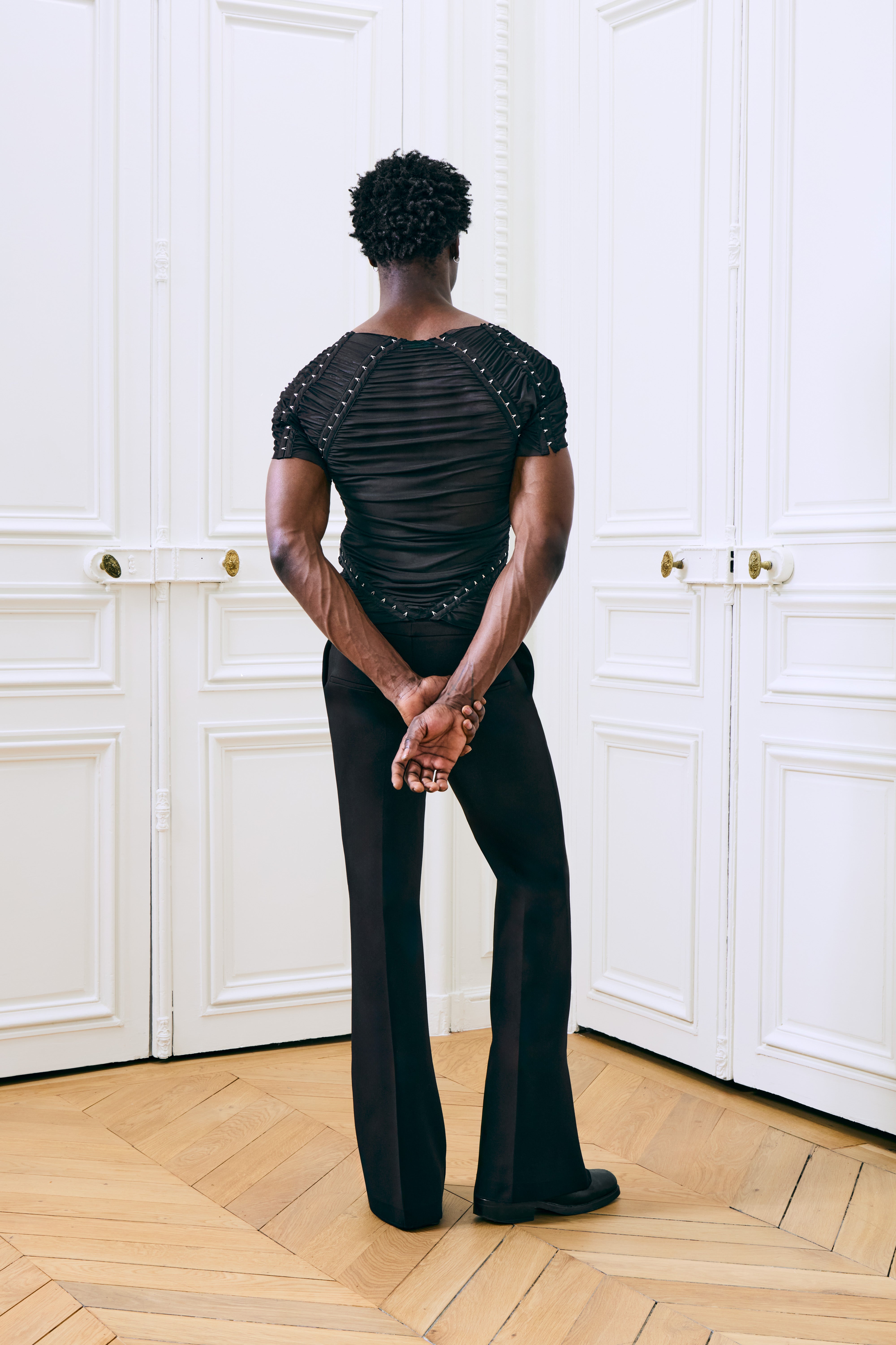 Fernando Mesh Top Black