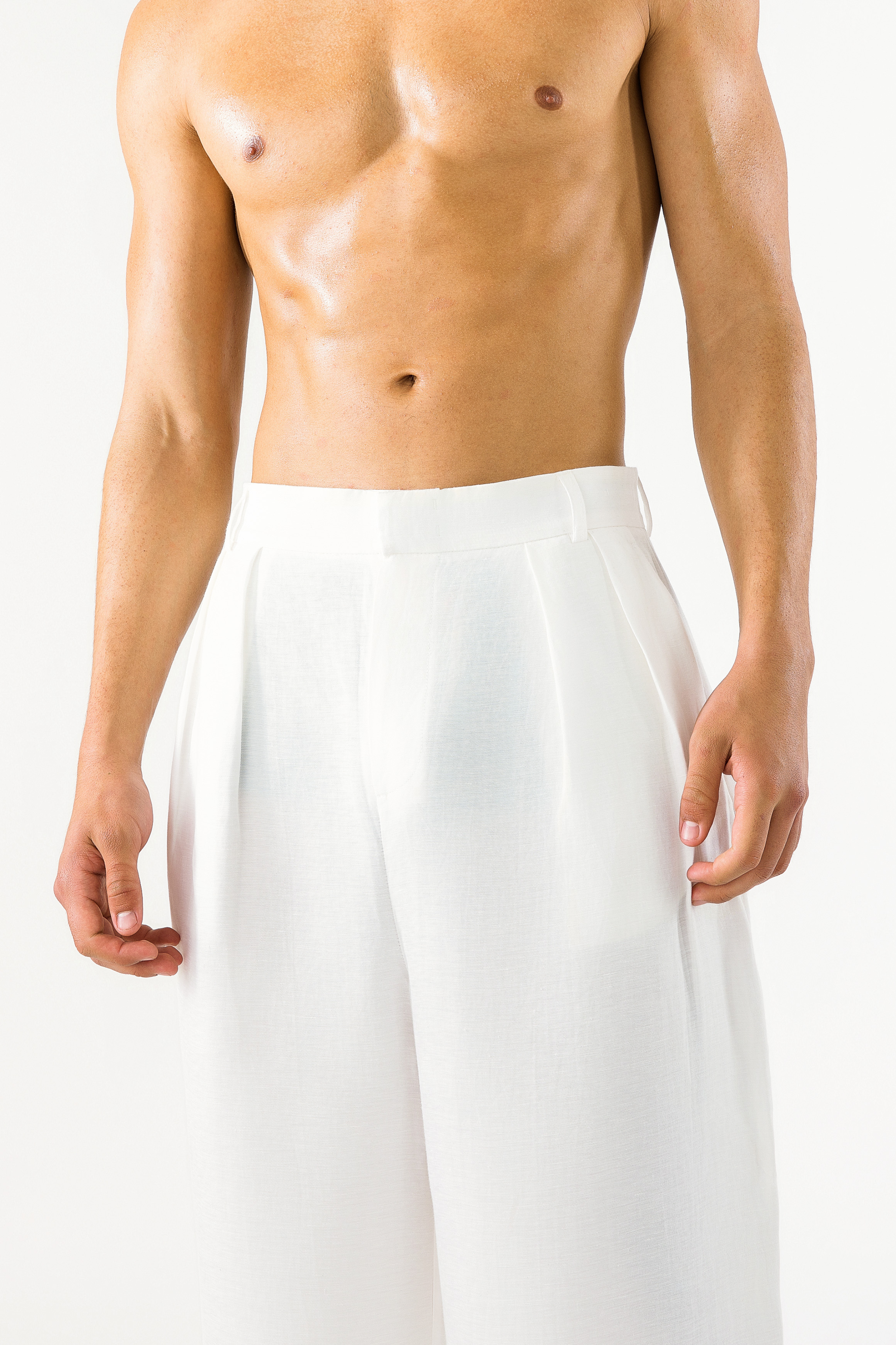 Benjamin Pants Ivory Linen