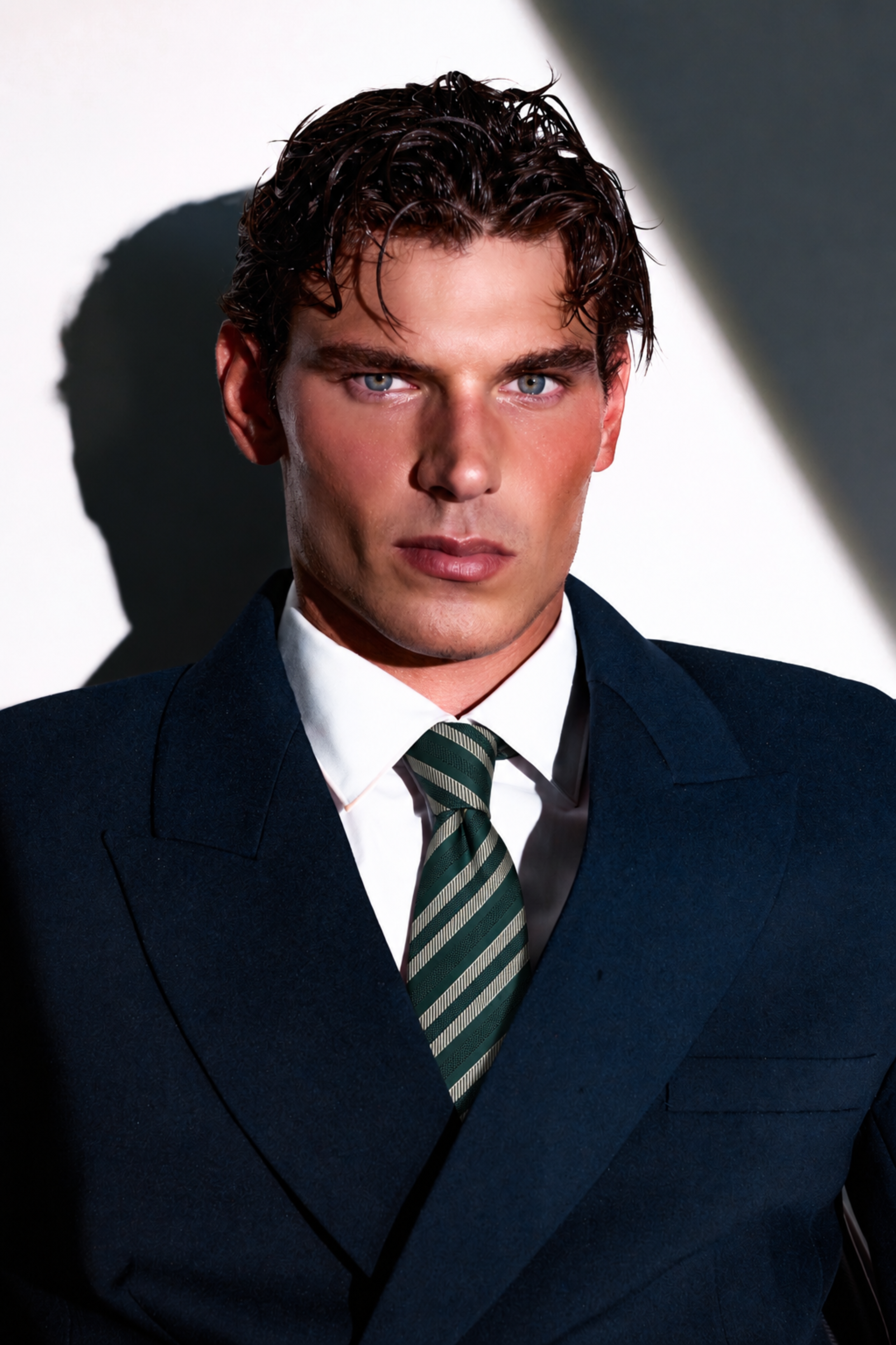 Emile Tie Green Stripe