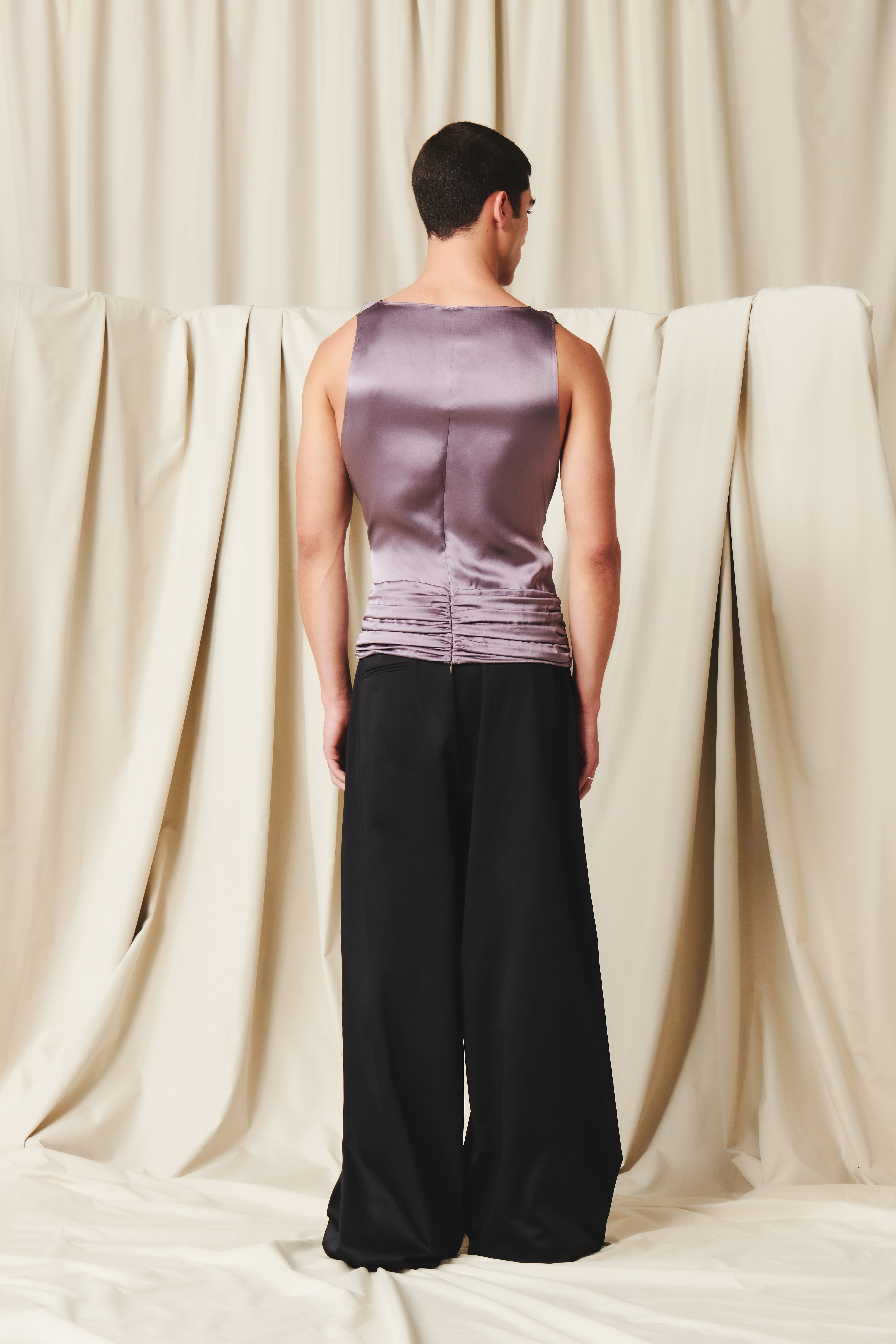 Basile Top Mauve Silk