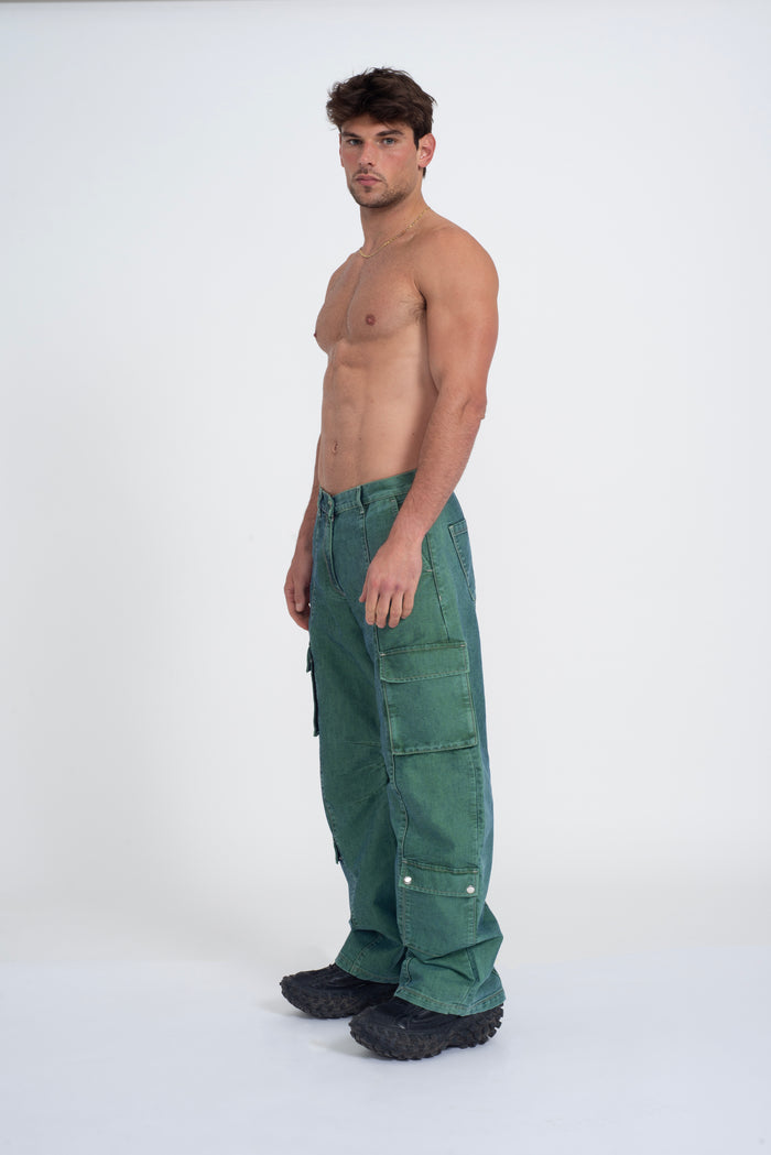 Roland Cargo Denim Green Wash