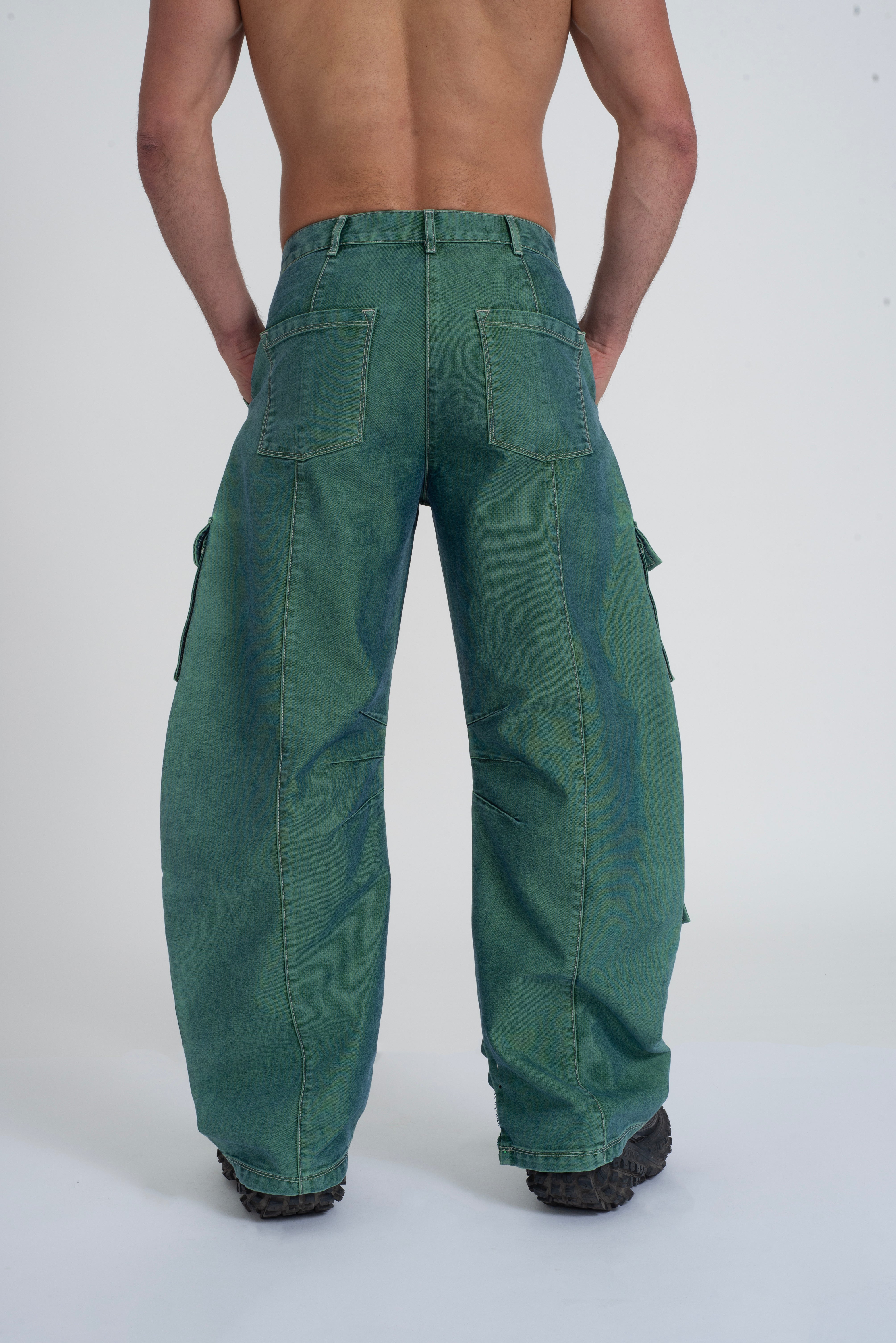 Roland Cargo Denim Green Wash