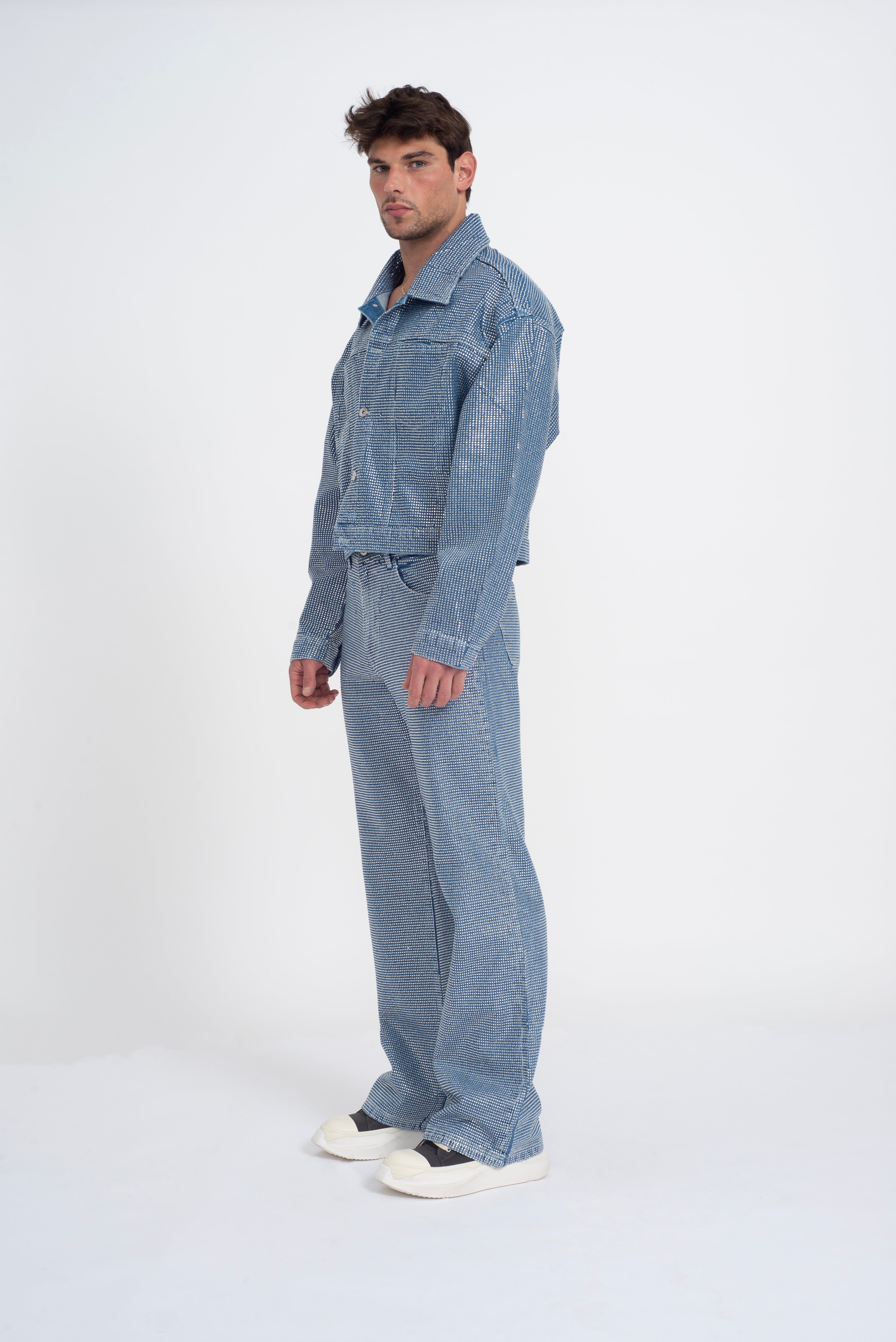 Jeremiah Blue Rhinestone Denim Jacket