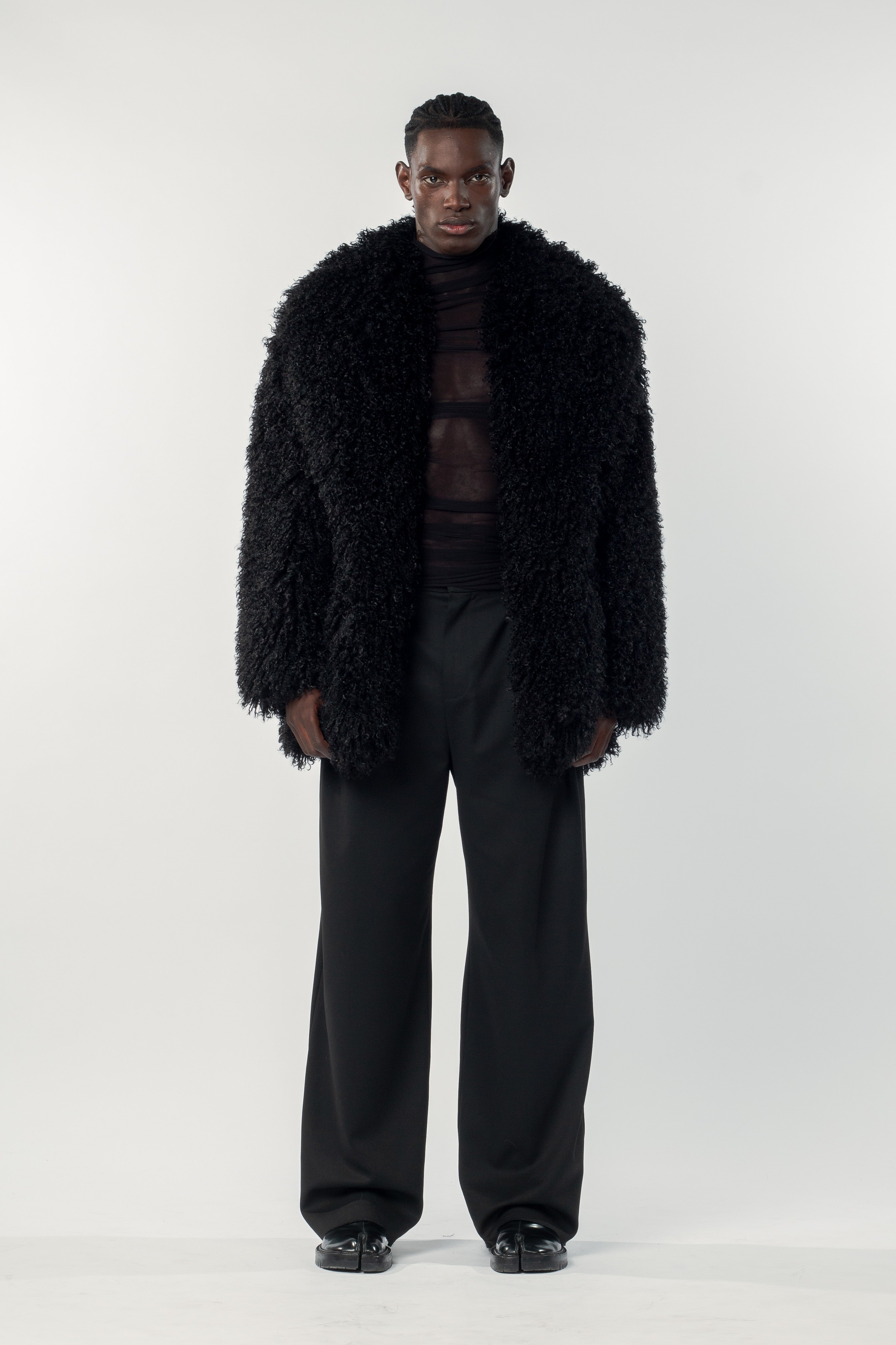 Xaden Faux Mongolian Fur Black