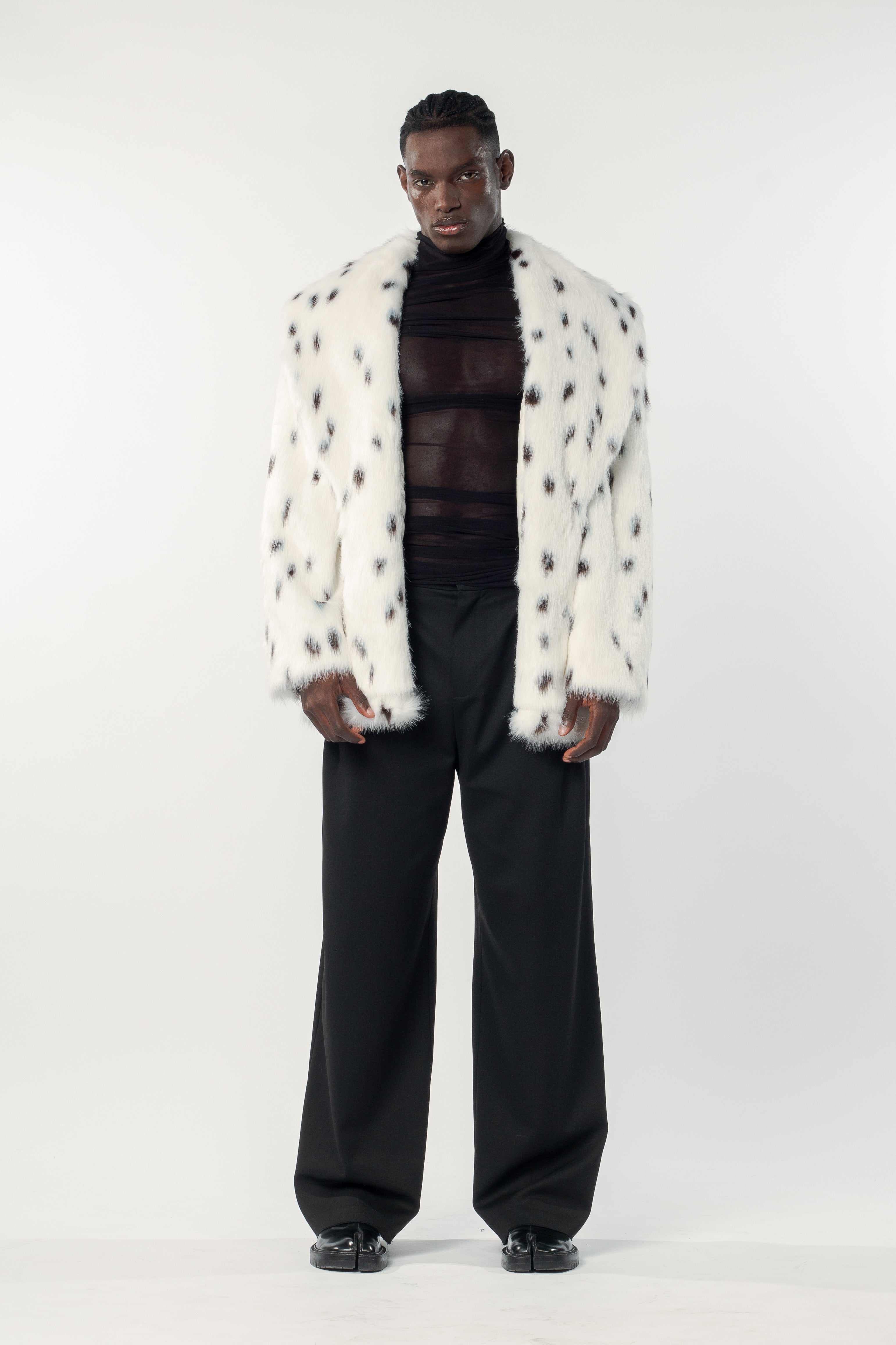 Xaden Fur Jacket Snow Leopard