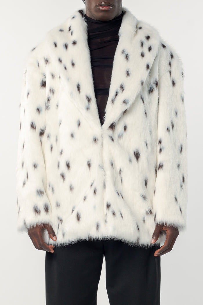 Xaden Fur Jacket Snow Leopard