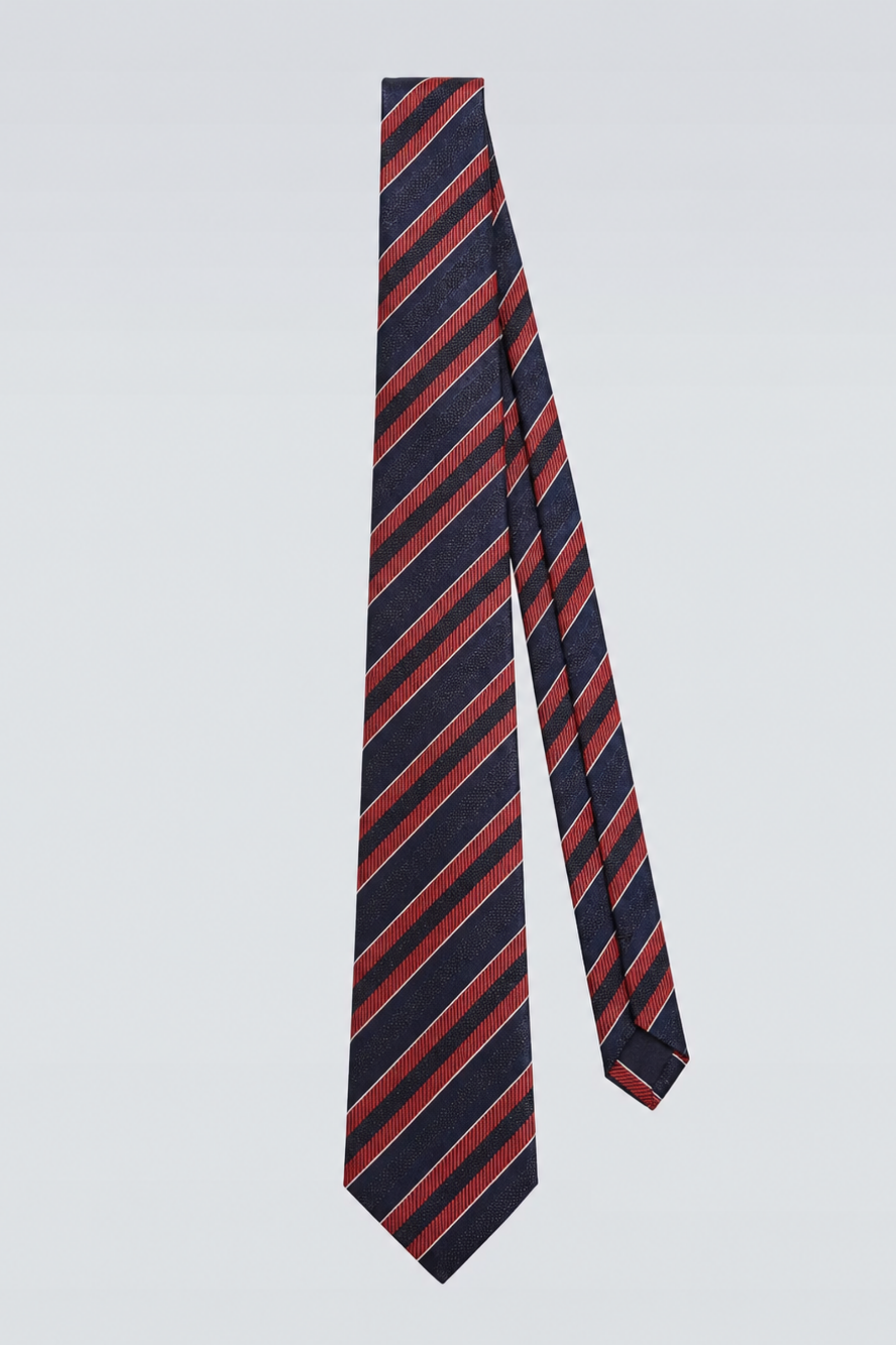 Emile Tie Red and Navy Stripe