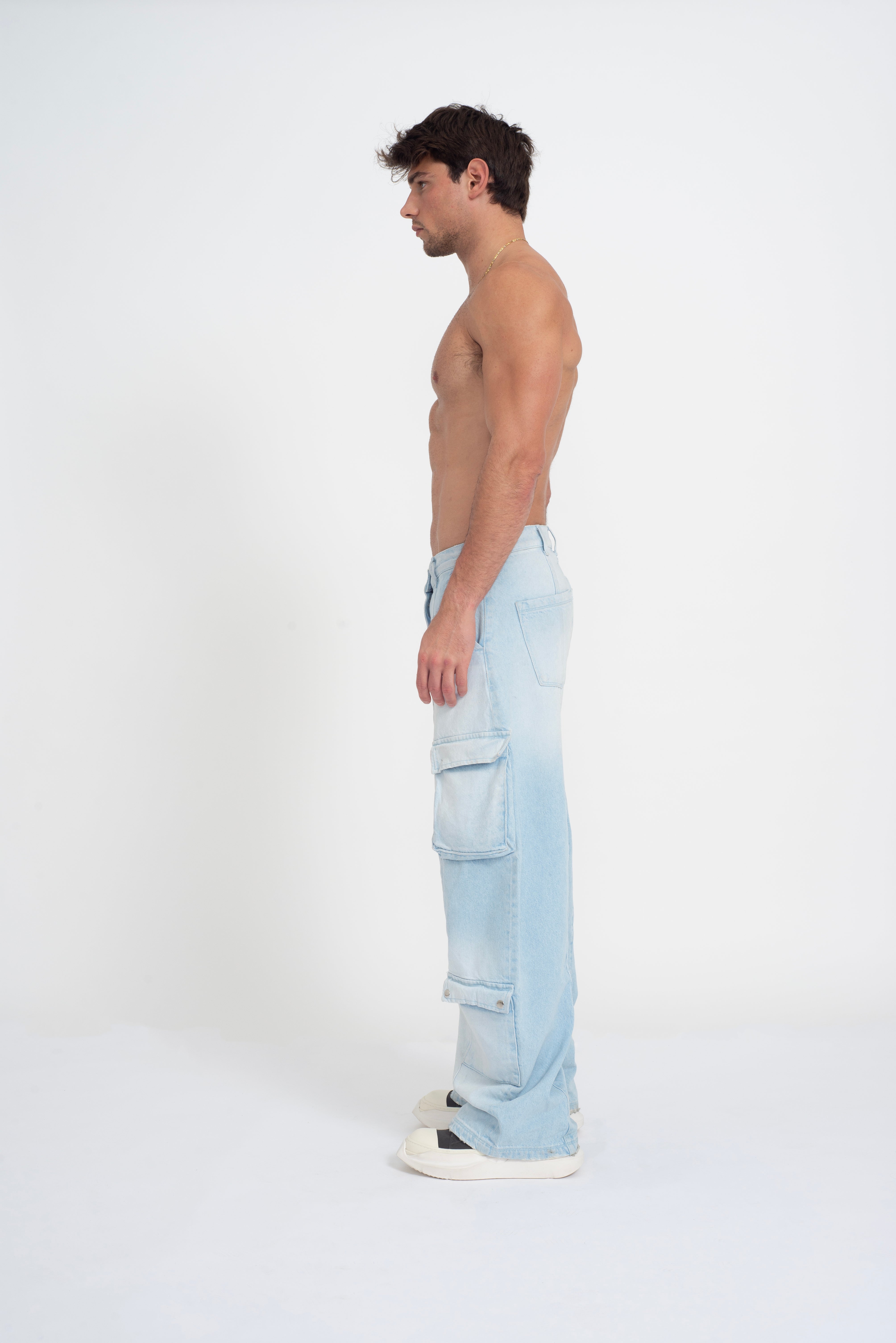 Roland Cargo Denim Bleach