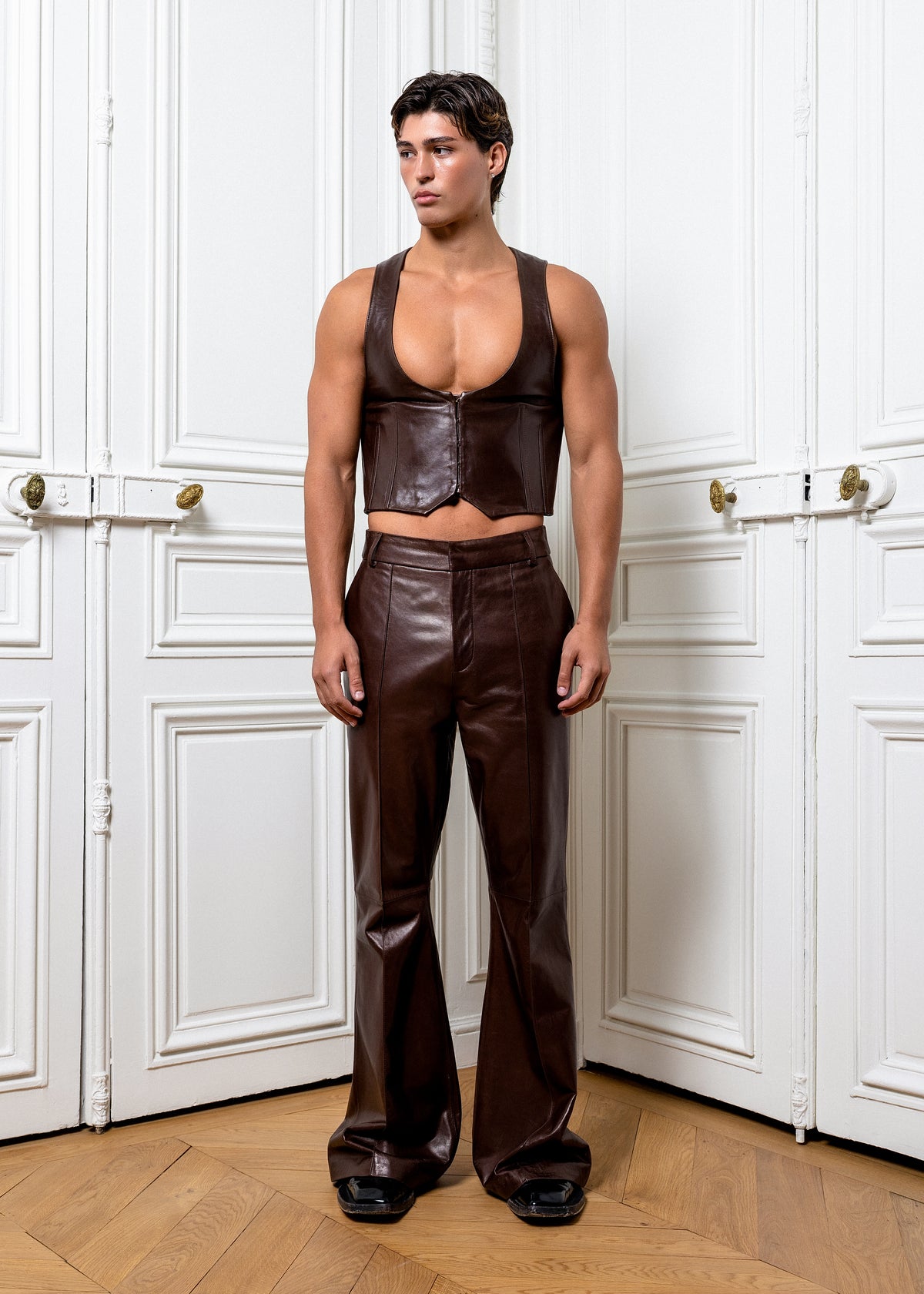 Nolan Pants Brown Leather
