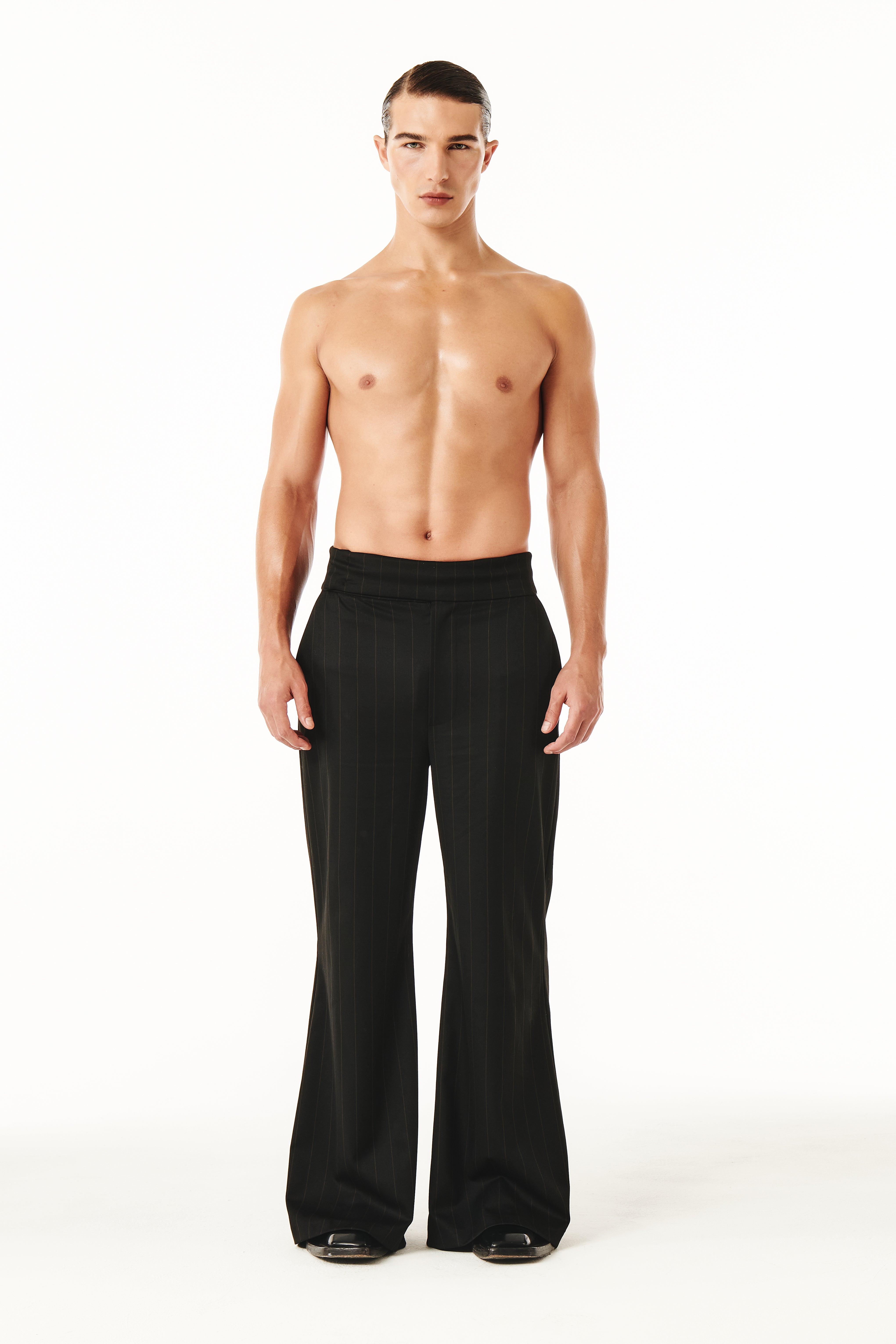 Axel Pants Black and Brown pinestripe