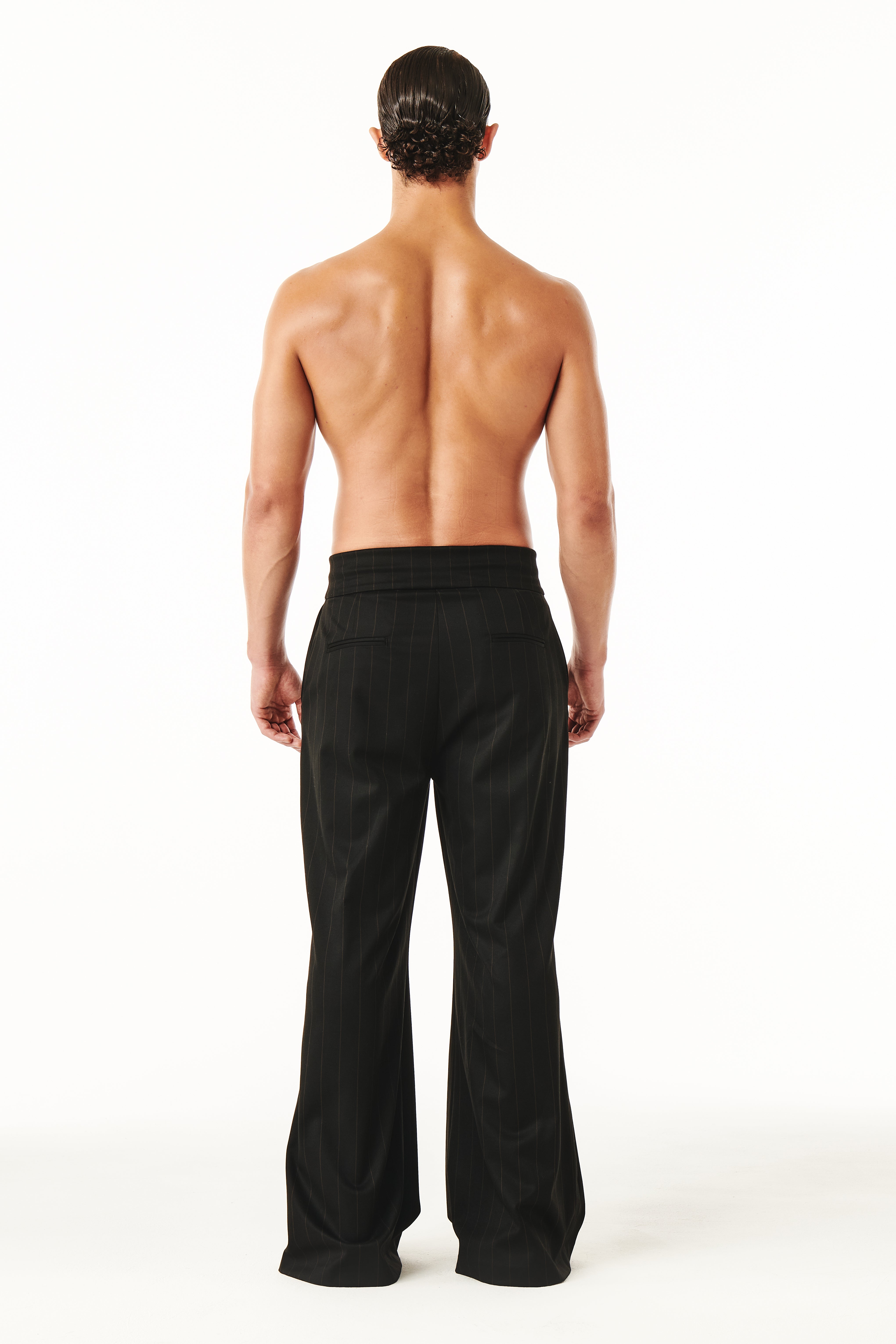 Axel Pants Black and Brown pinestripe