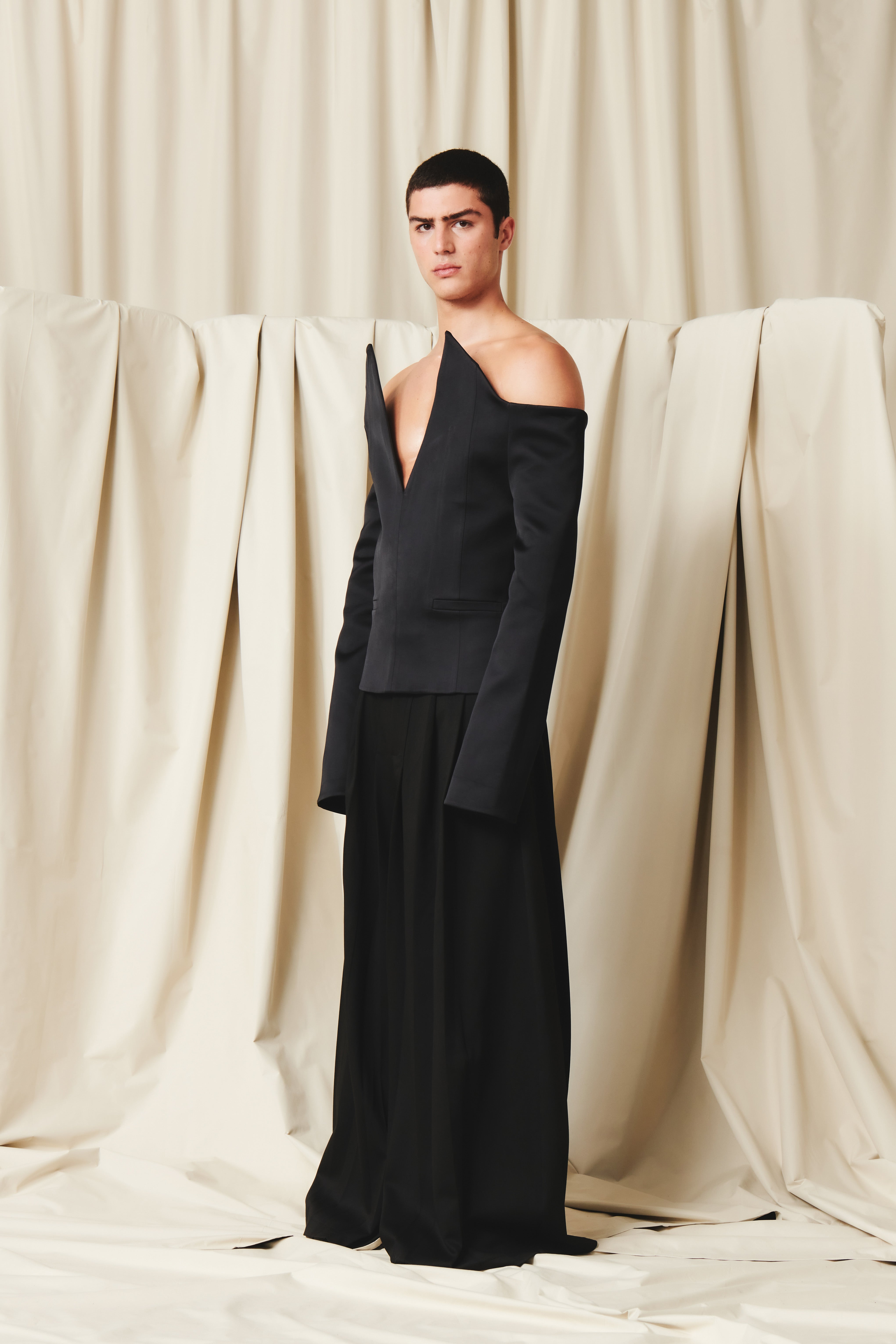 Lochary Satin Black Top