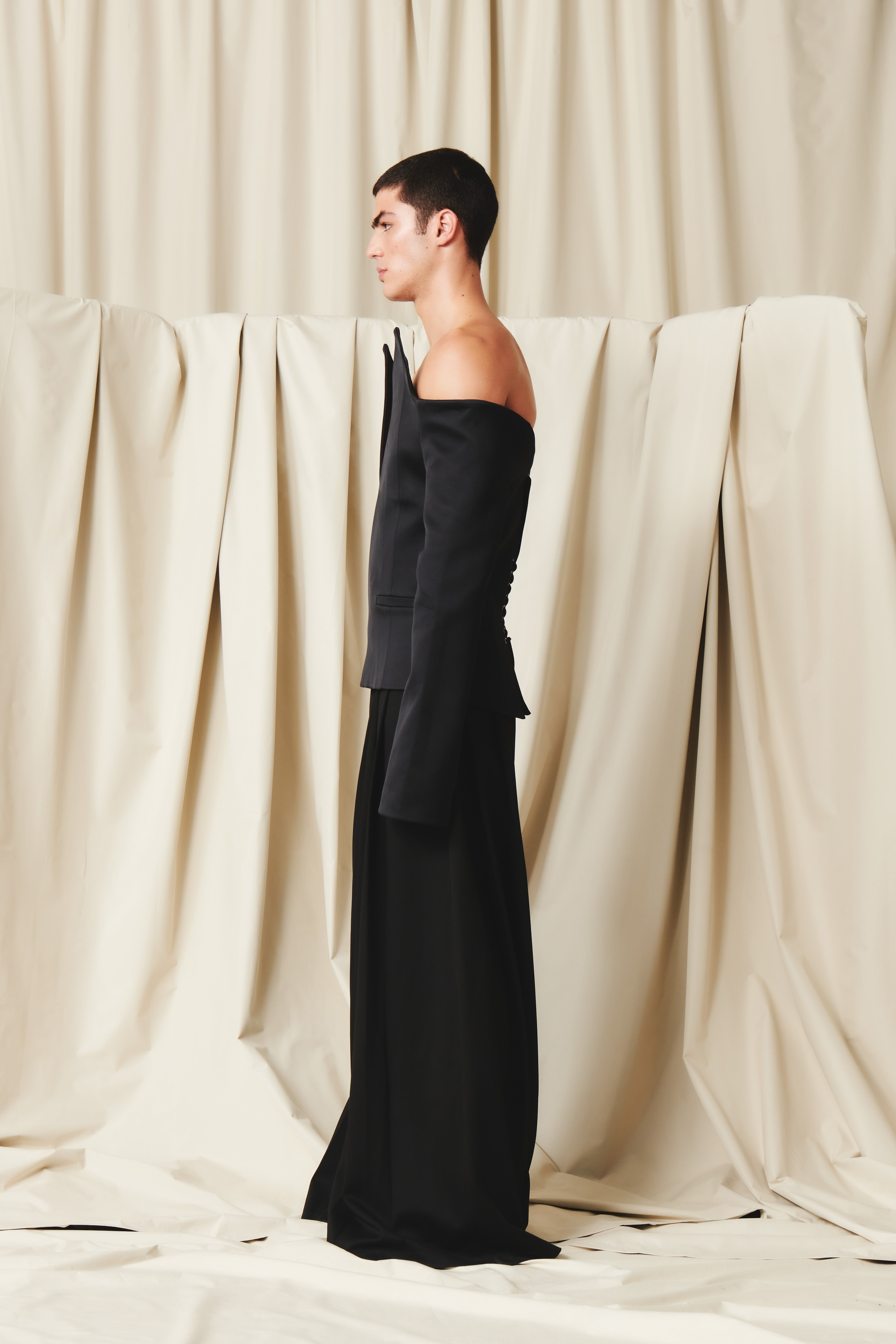 Lochary Satin Black Top