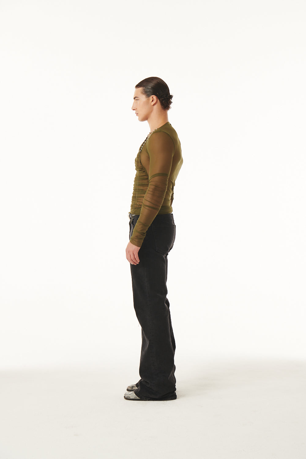 Blaise Top Khaki Mesh