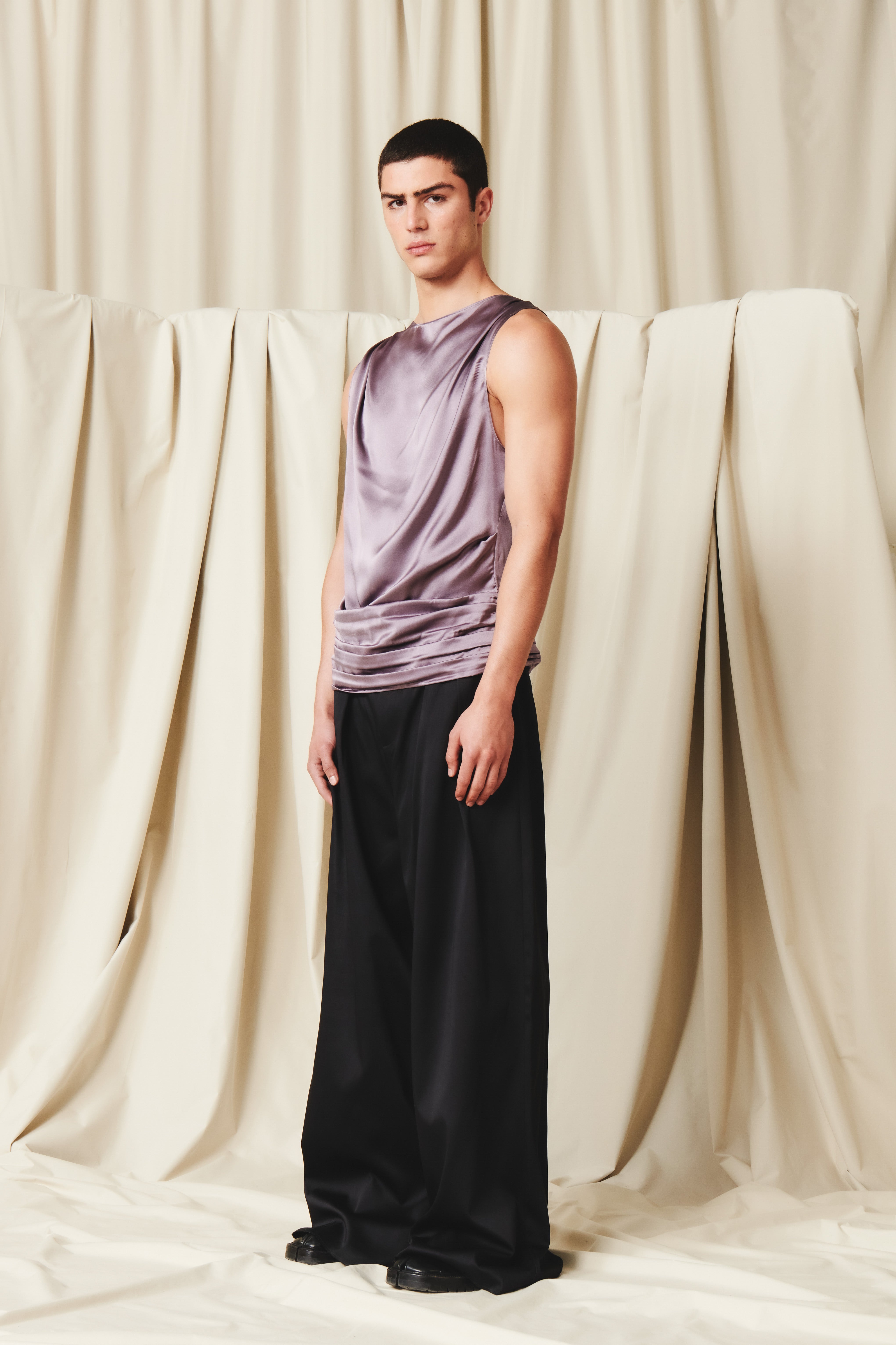 Basile Top Mauve Silk