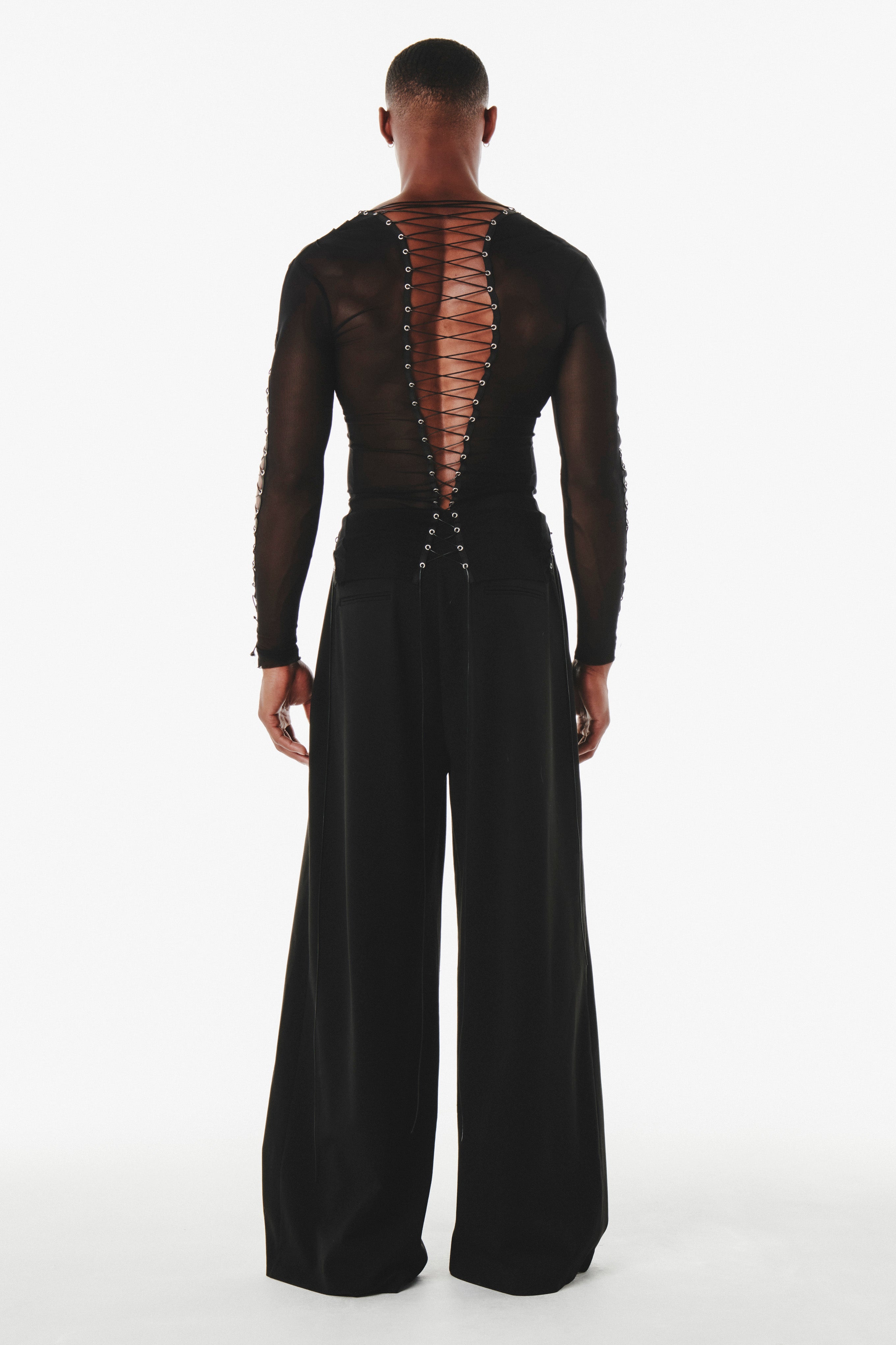 Gregor Top Black Mesh