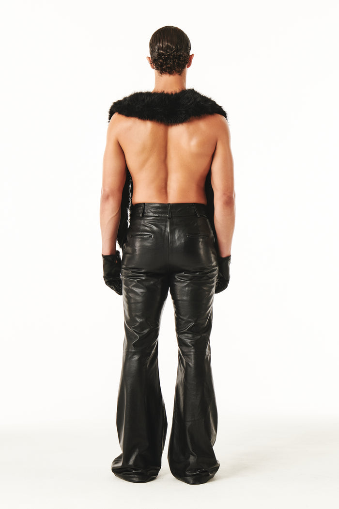 Claire Fur Scarf Black