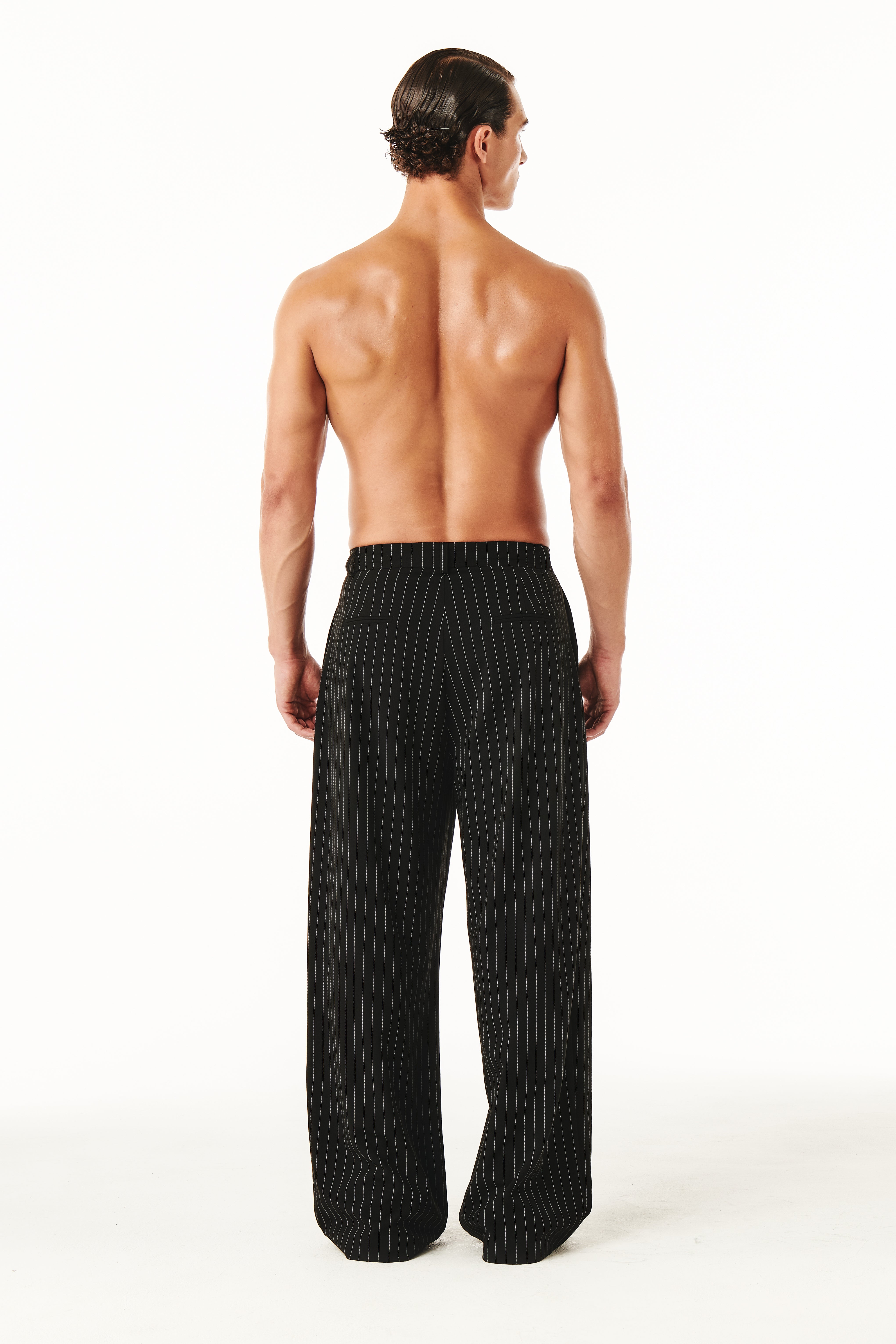 Benjamin Pants Black Pinstripe