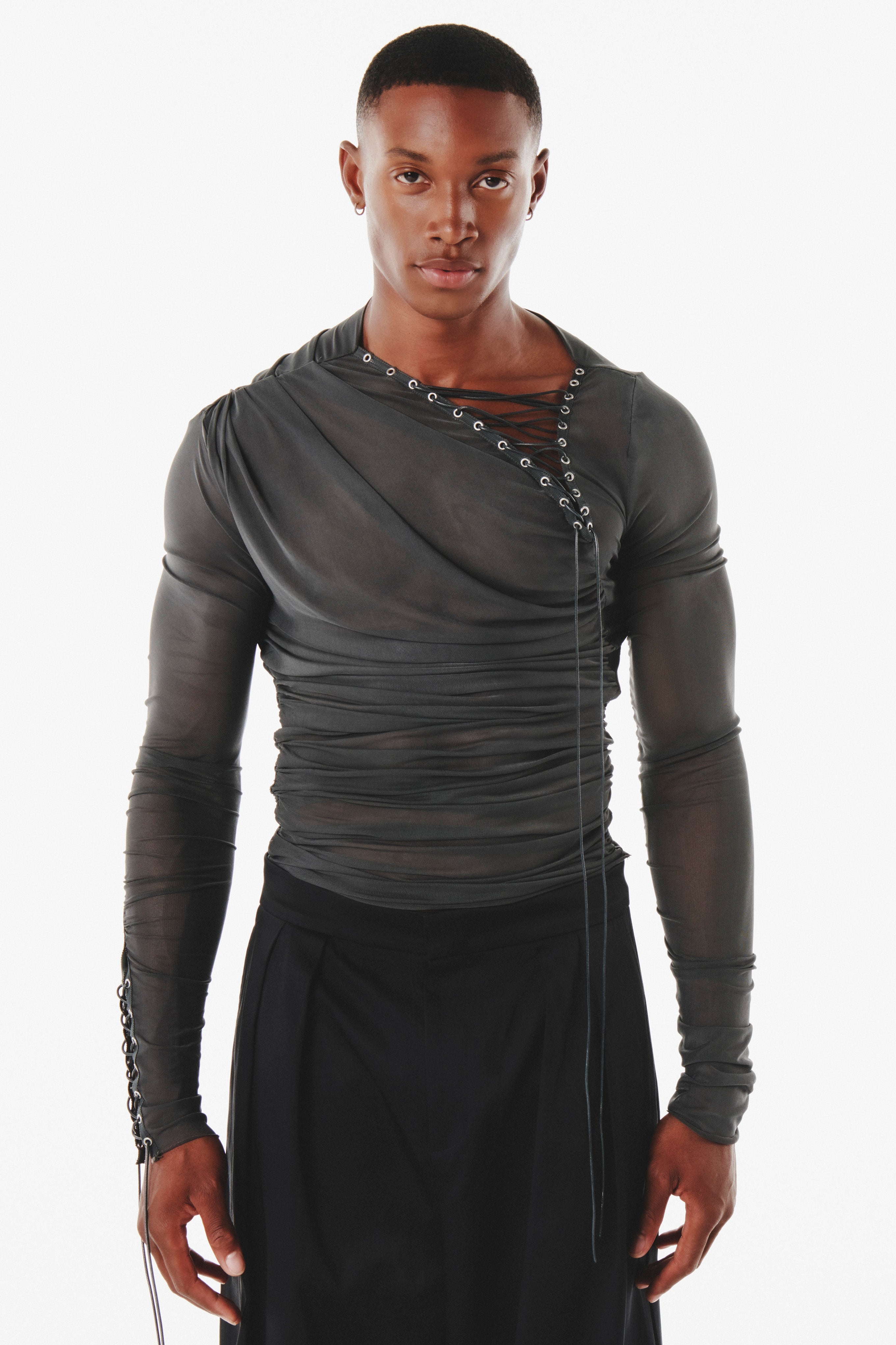 Blaise Top Grey Mesh