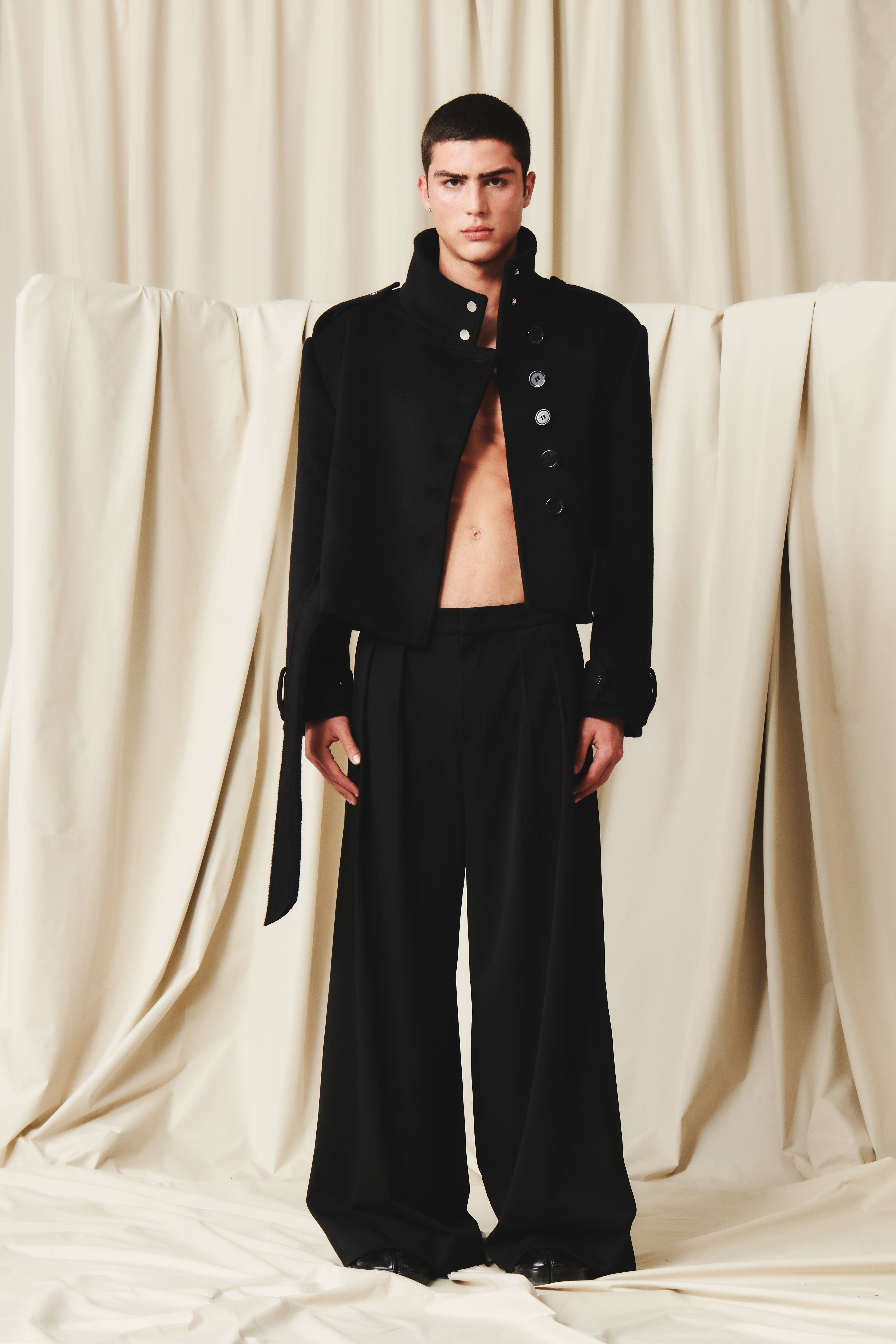 Yosef Wool Coat Black