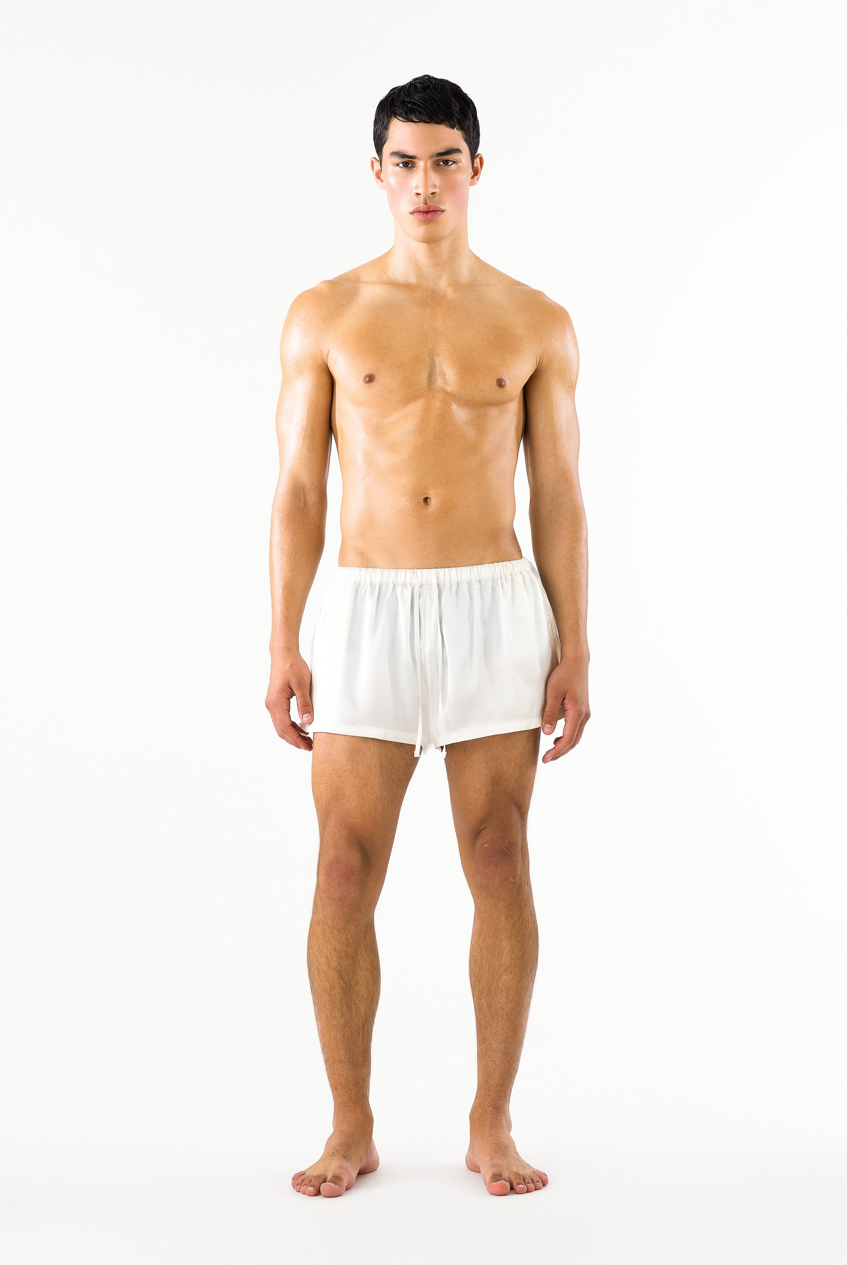 Nicolo Silk Short Ivory