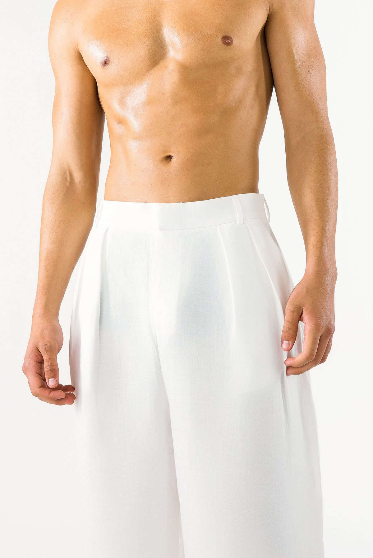 Benjamin Pants Ivory Linen