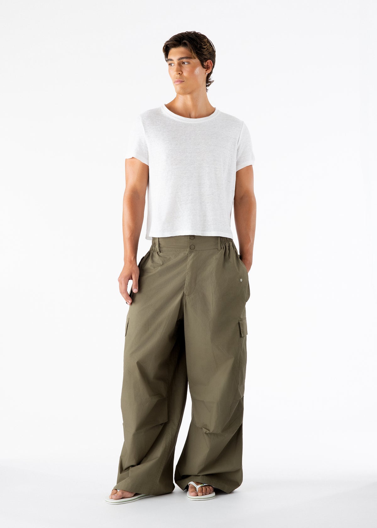 Gague Cargo Pants Khaki