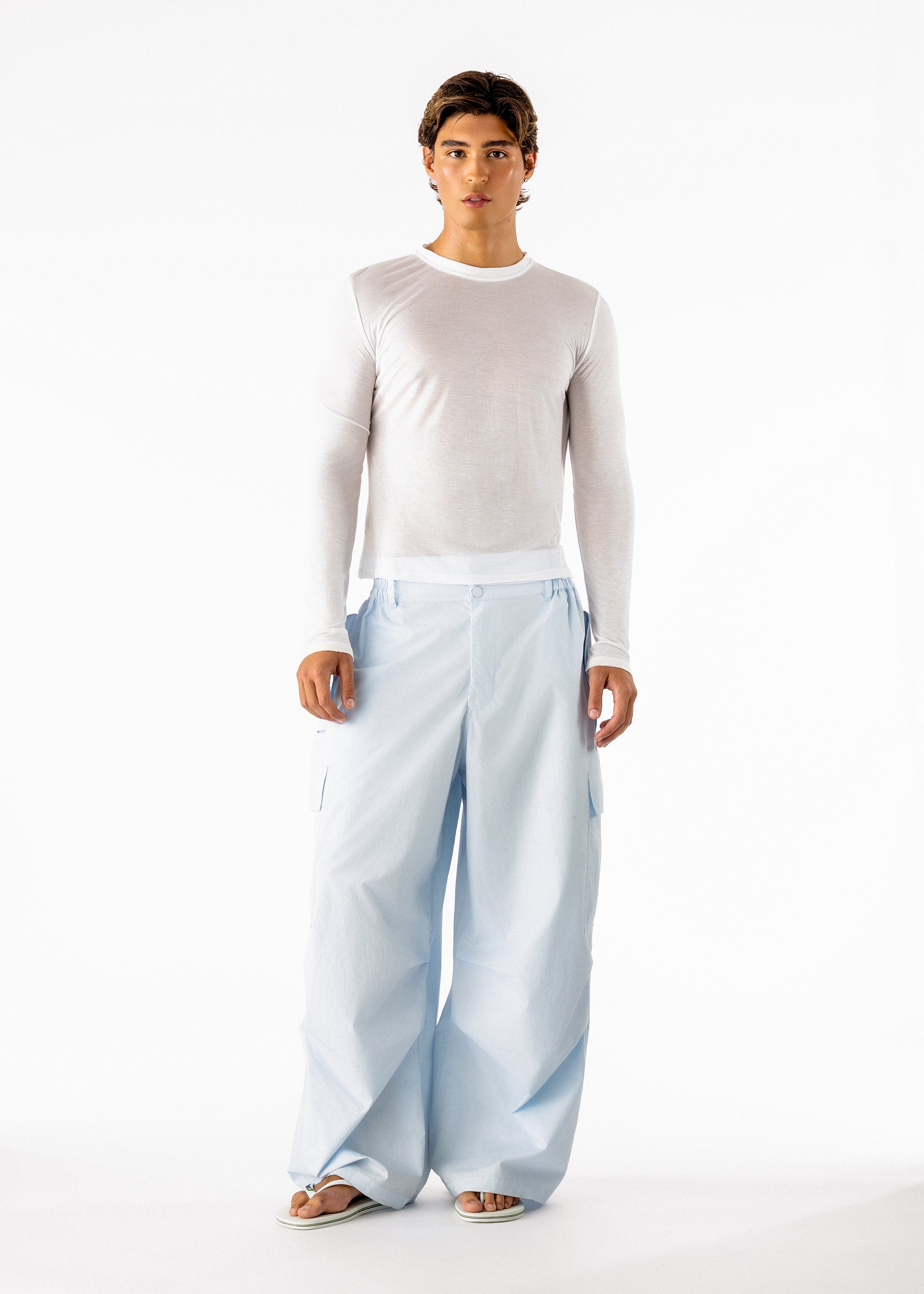 Gague Cargo Pants Soft Blue