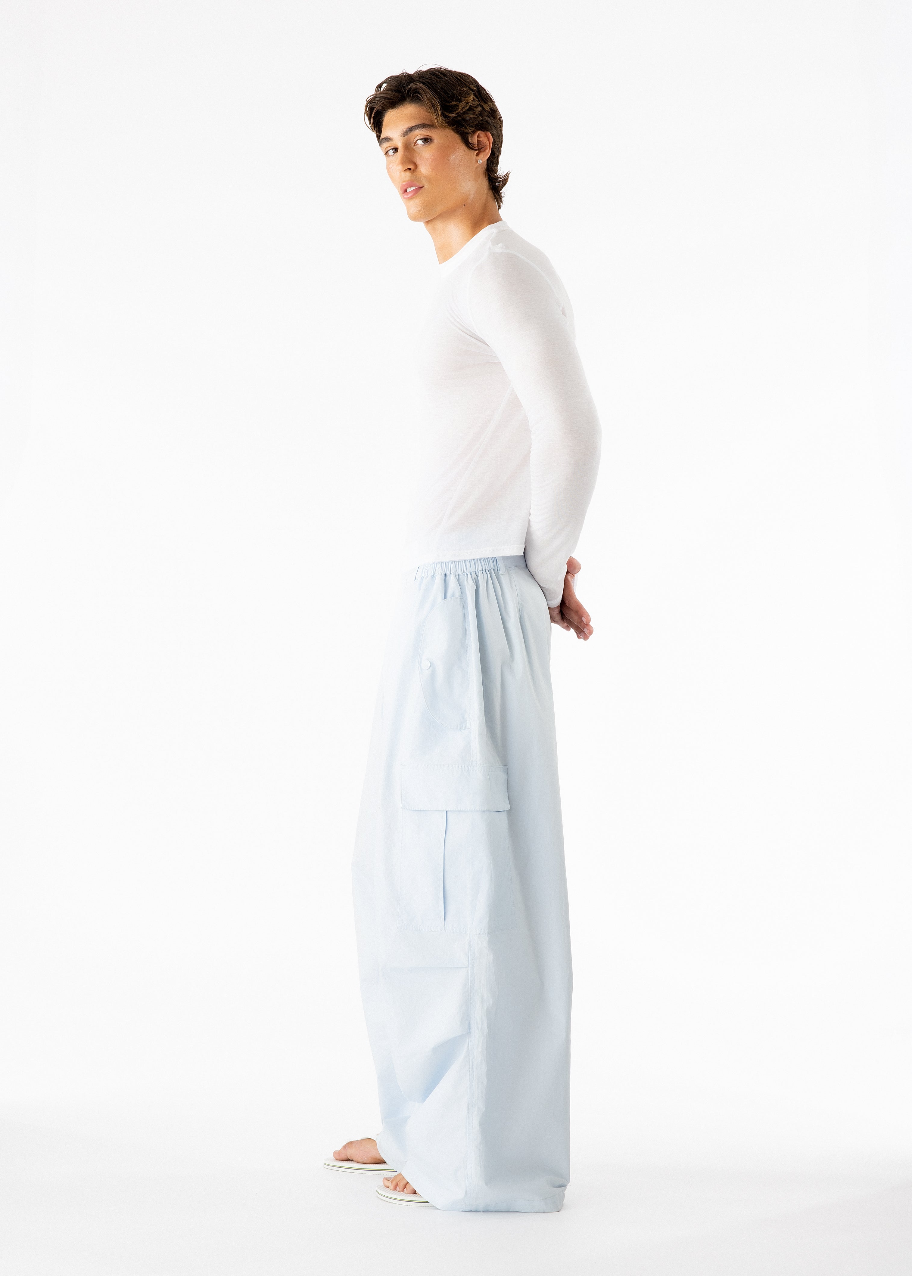 Gague Cargo Pants Soft Blue