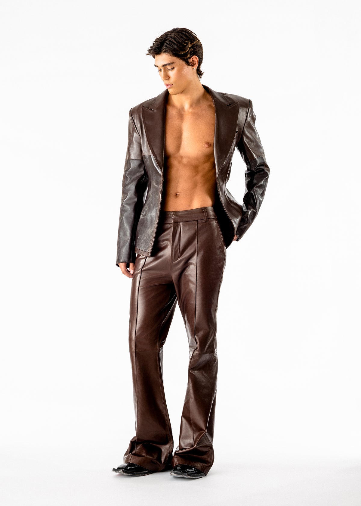 Nolan Pants Brown Leather