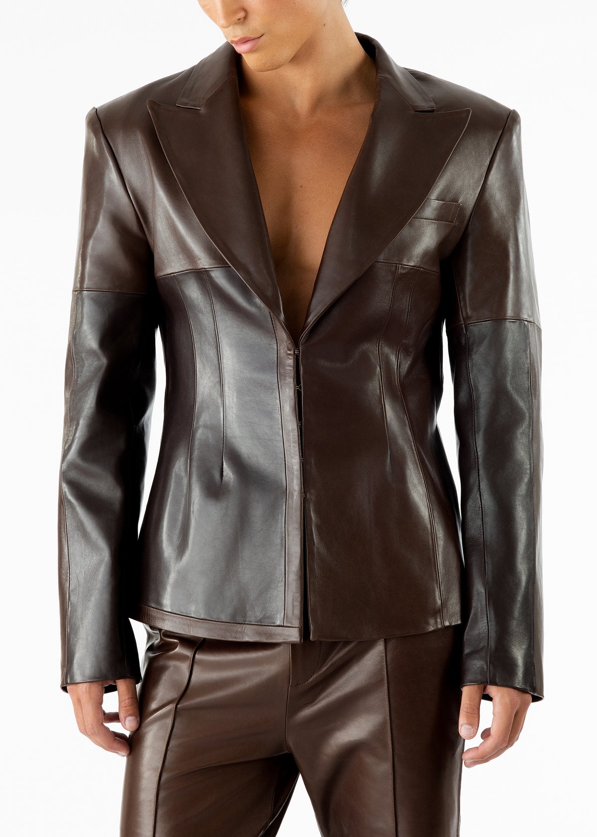 Kyrie Blazer Brown Leather