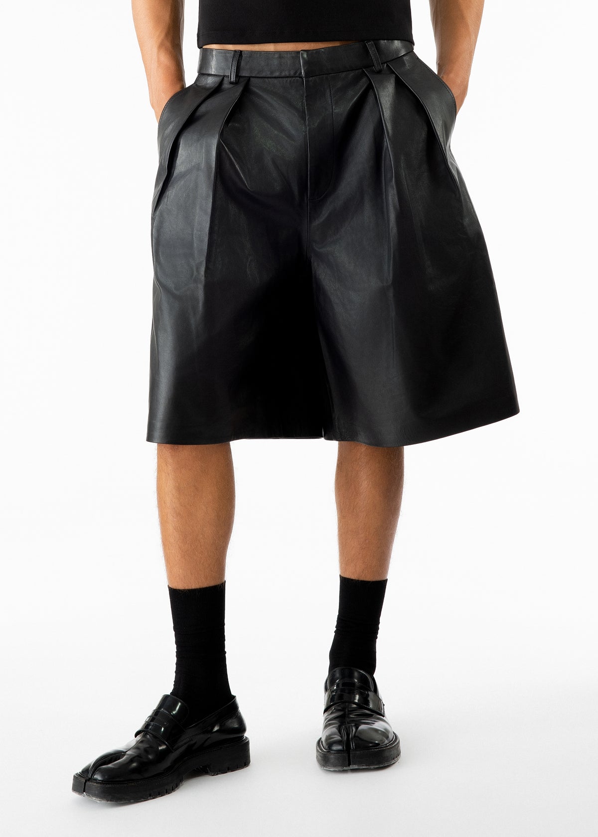Eros Leather Shorts Black
