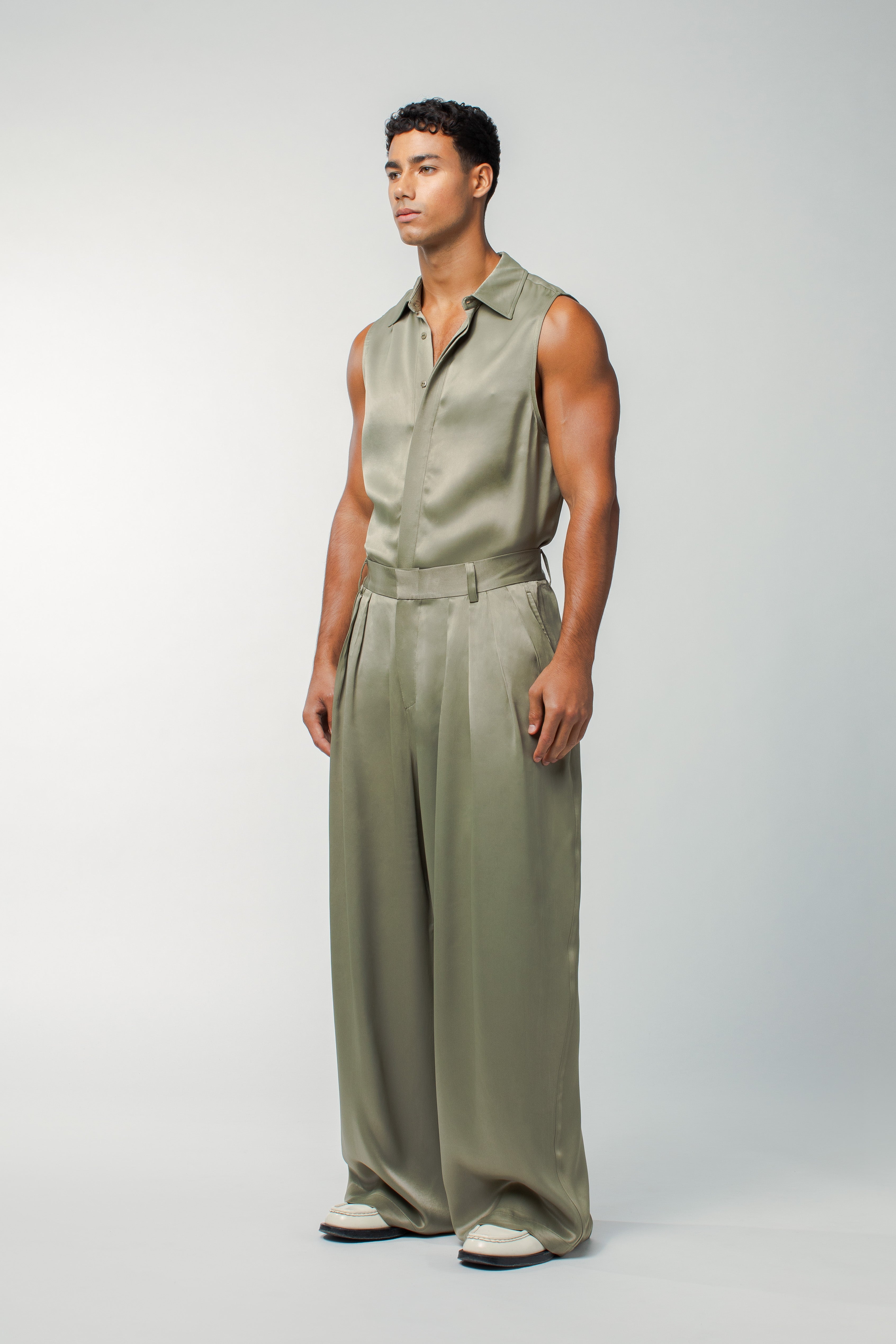 Porter Sleeveless Shirt Khaki