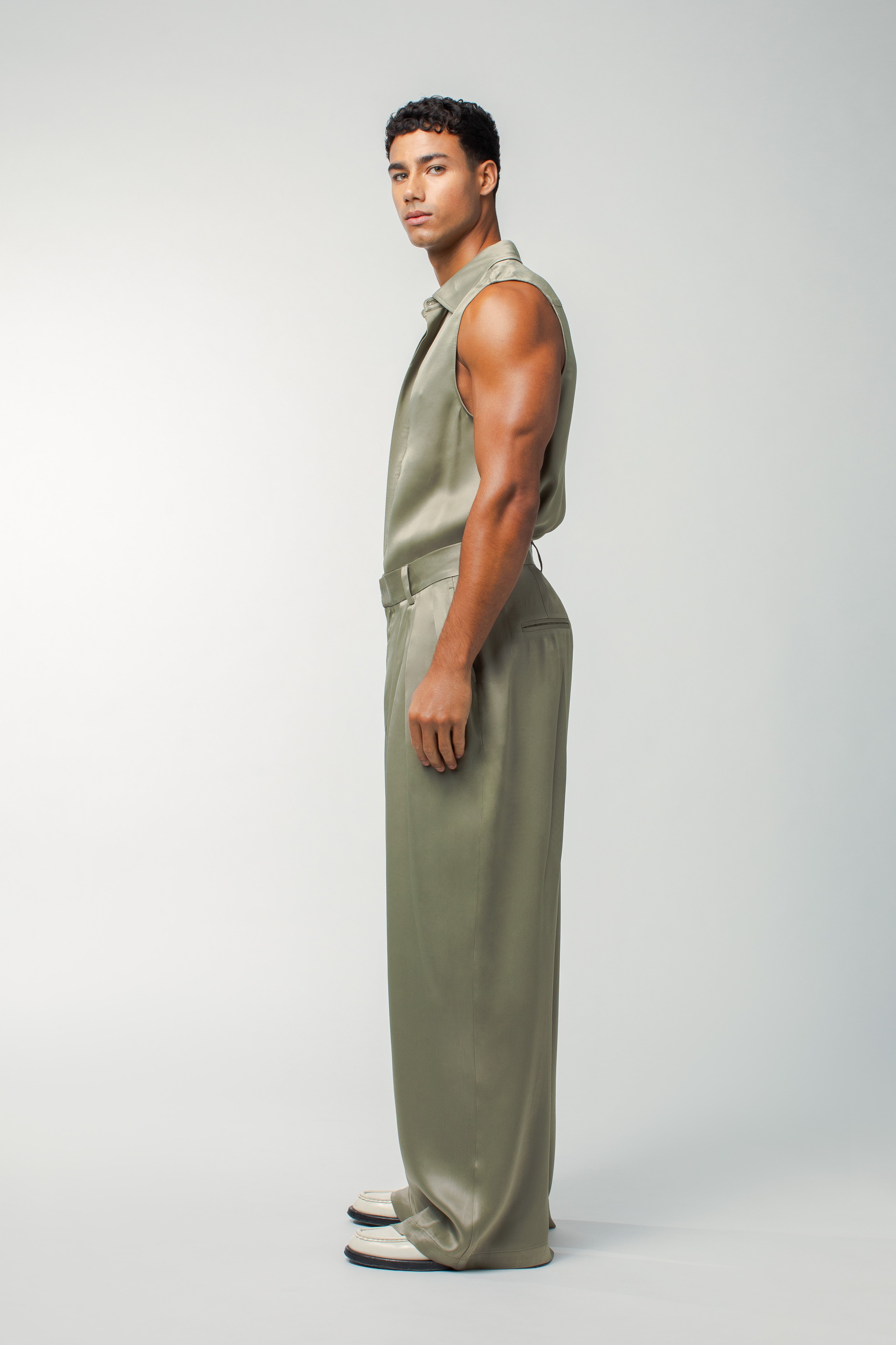Porter Sleeveless Shirt Khaki