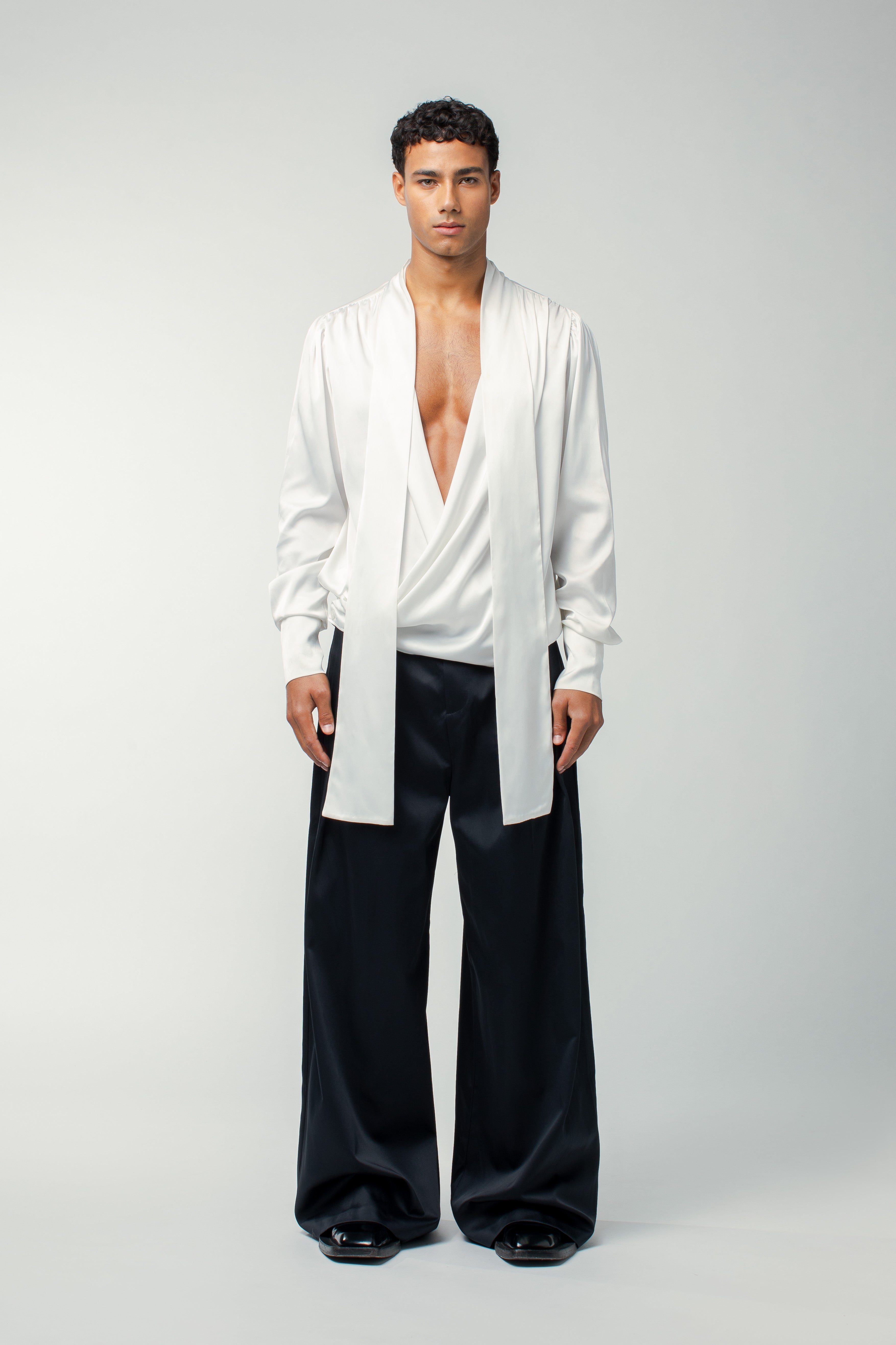 Luca Bow Shirt White