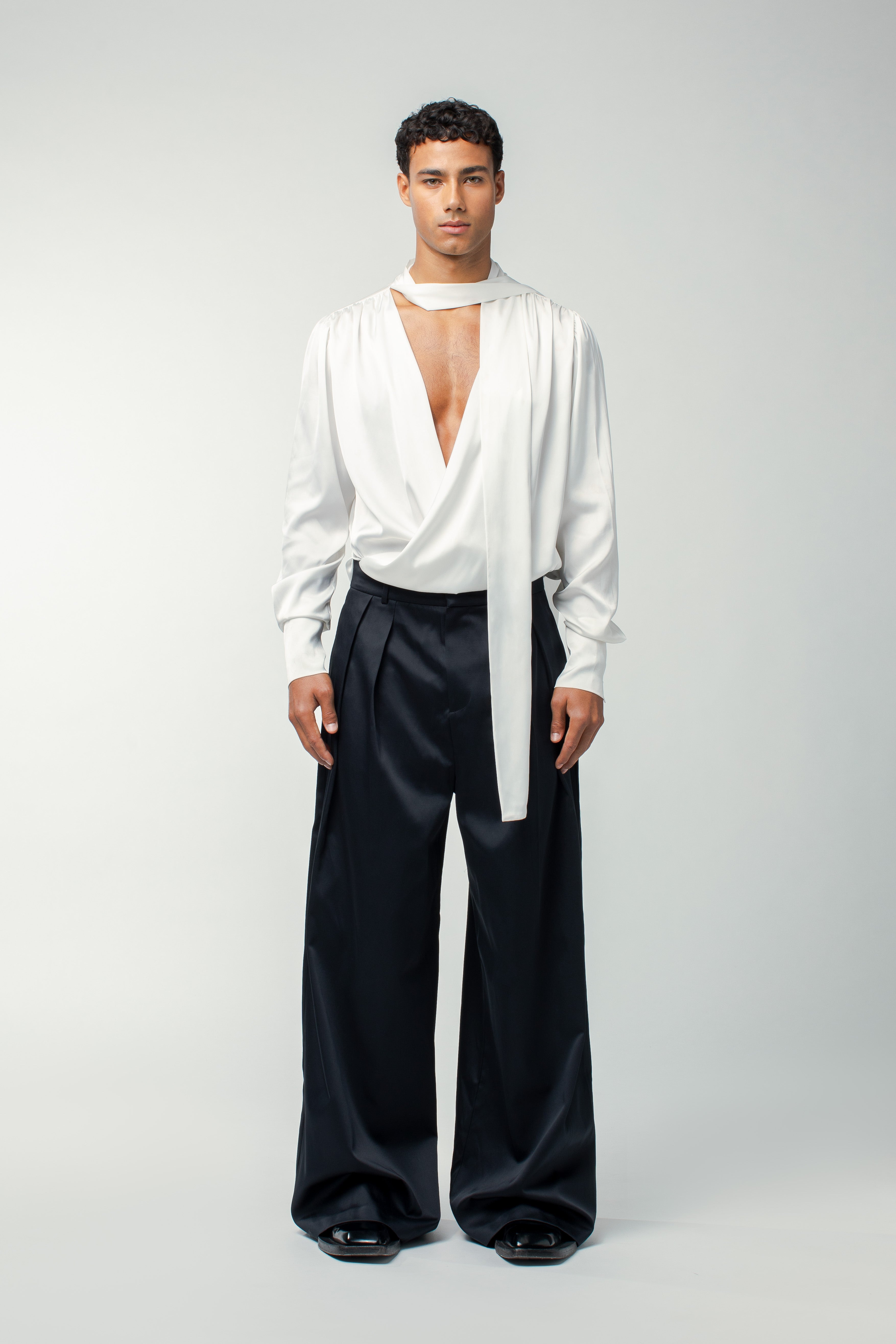 Luca Bow Shirt White