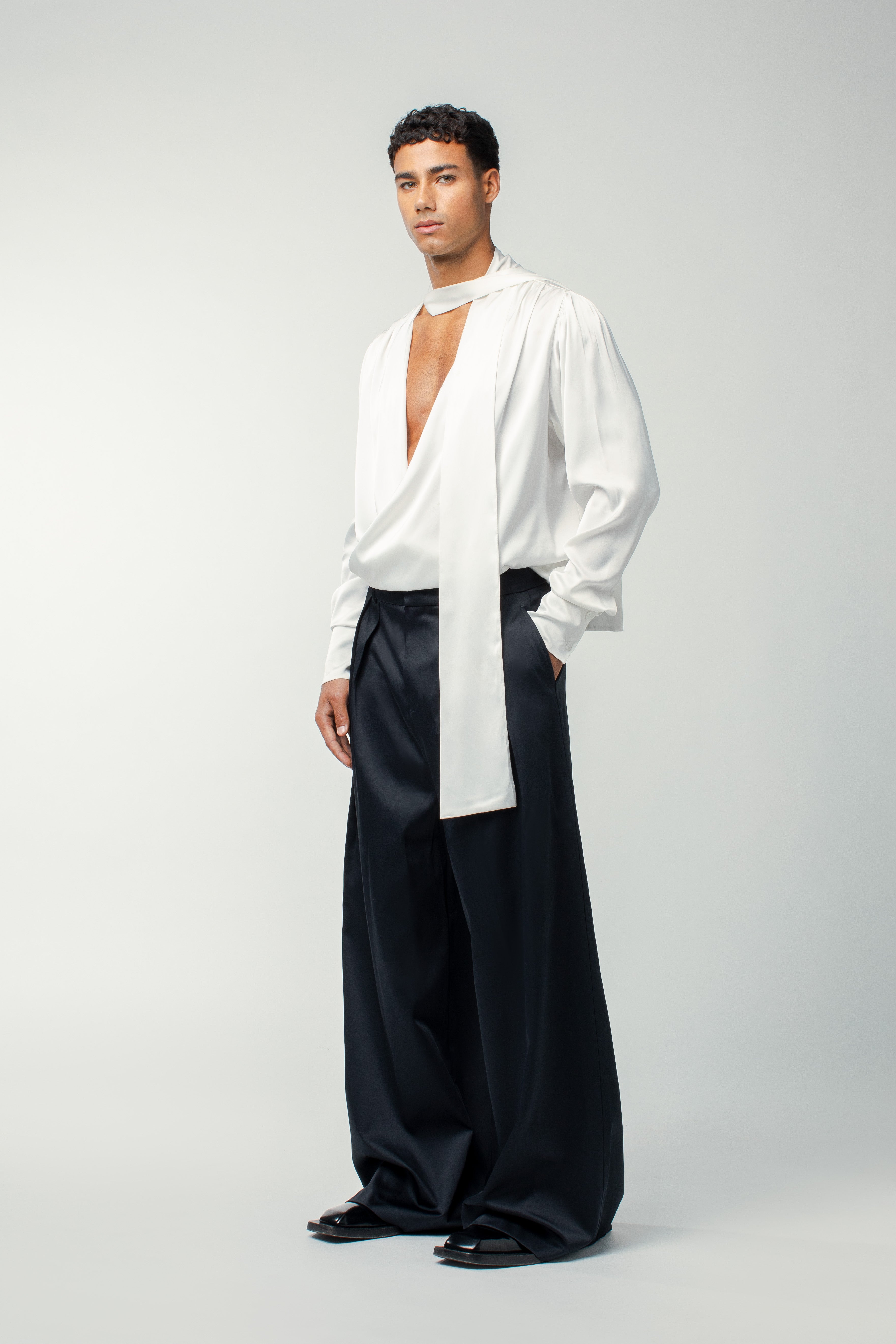 Luca Bow Shirt White