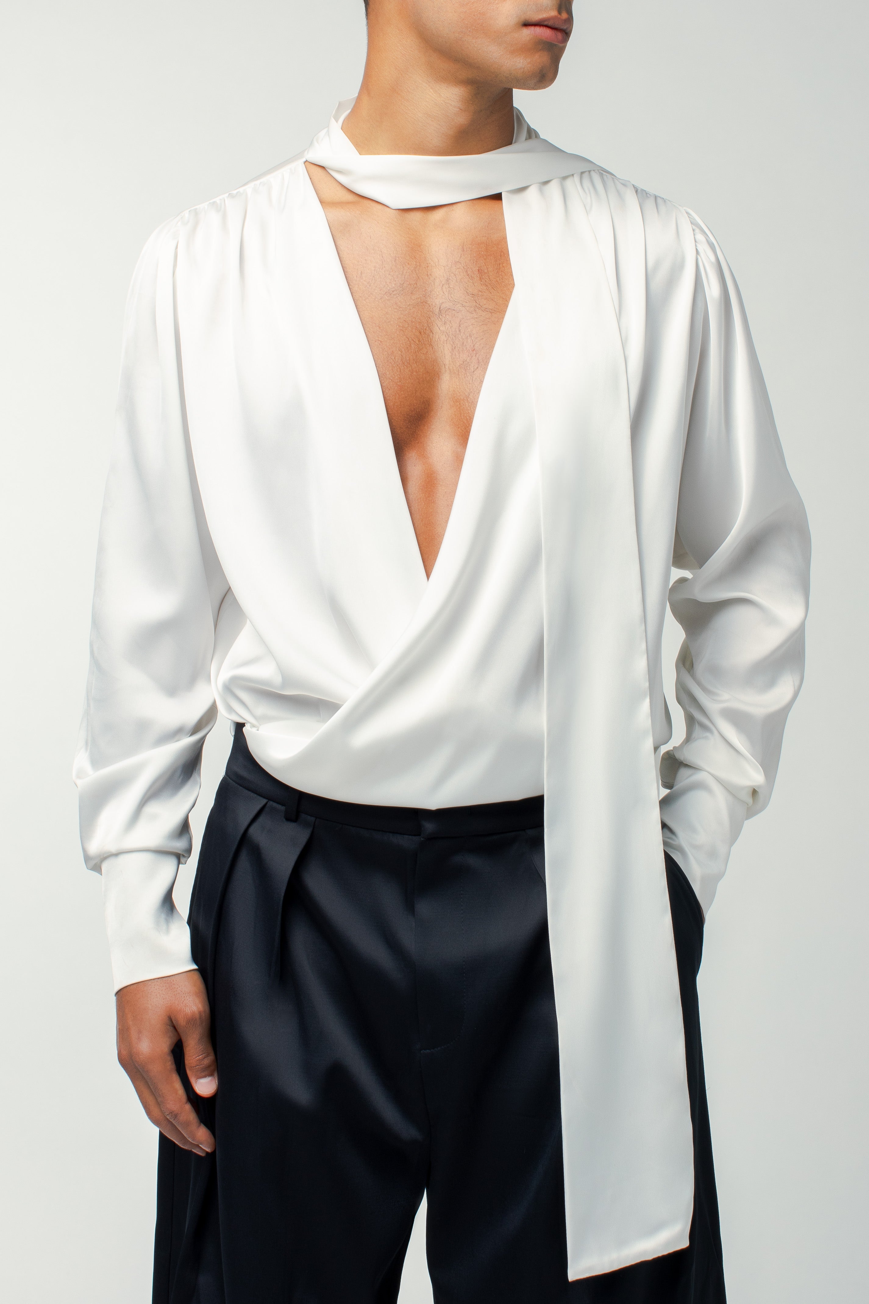 Luca Bow Shirt White