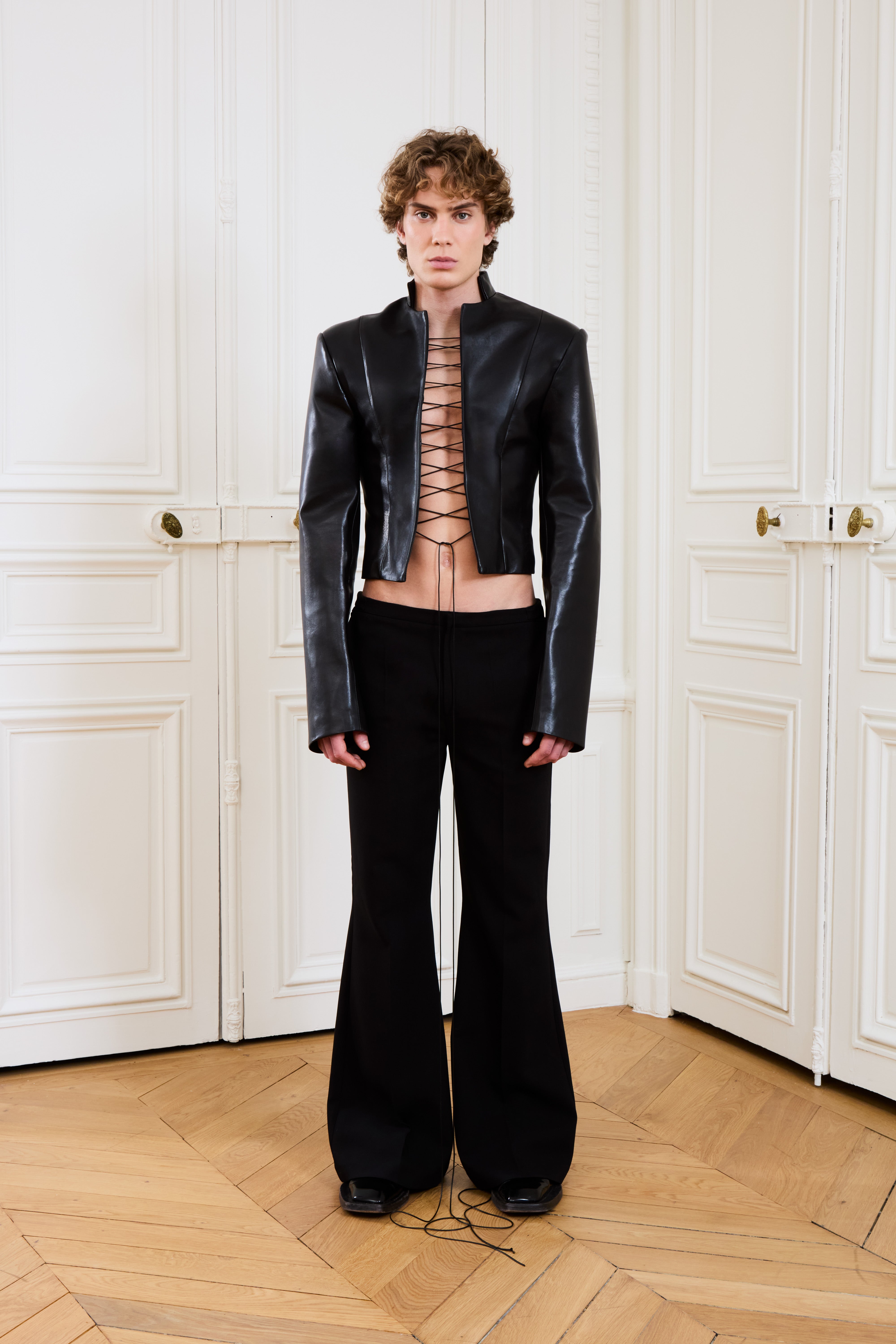 Anatole Blazer Black Leather