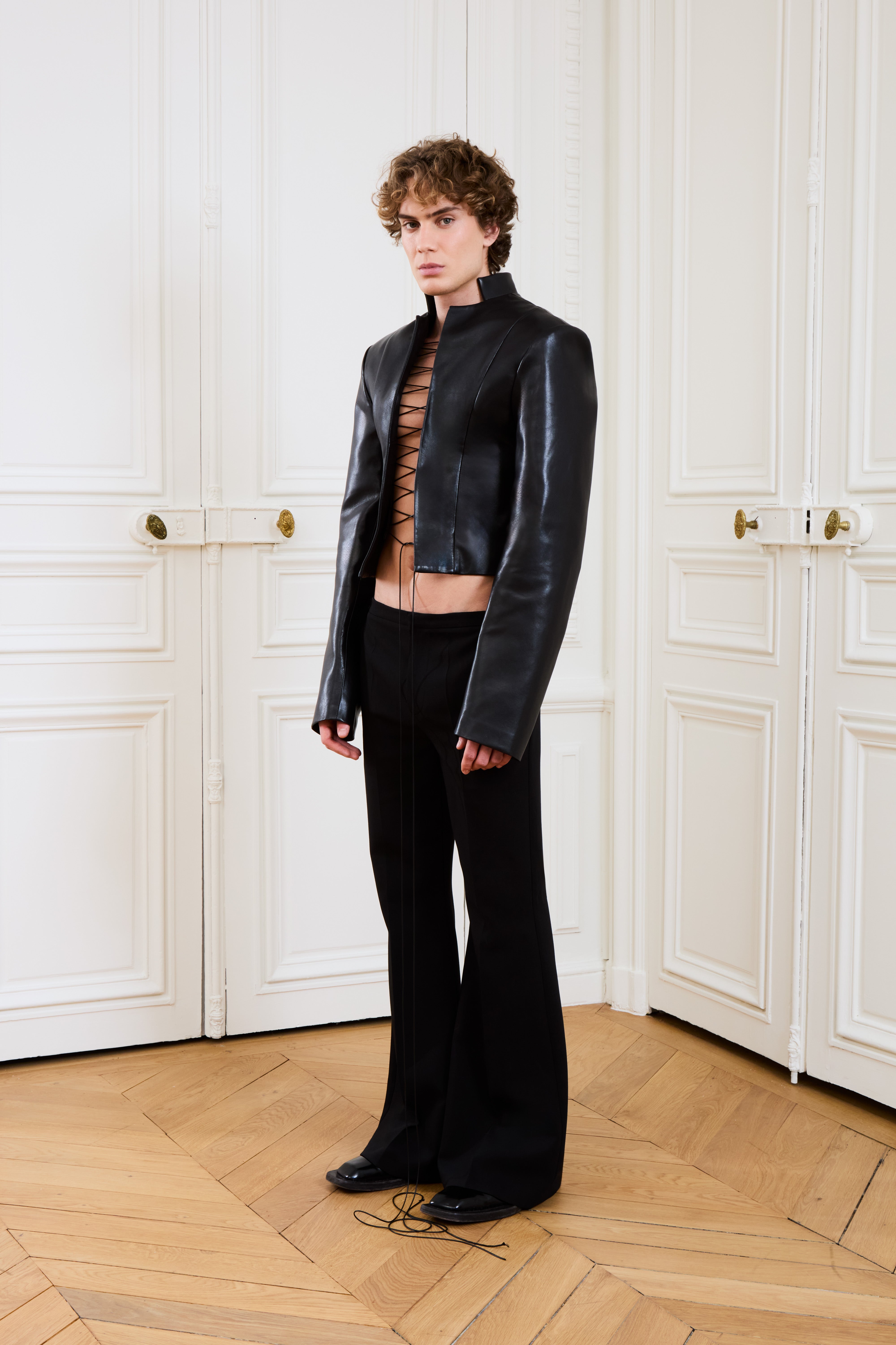 Anatole Blazer Black Leather