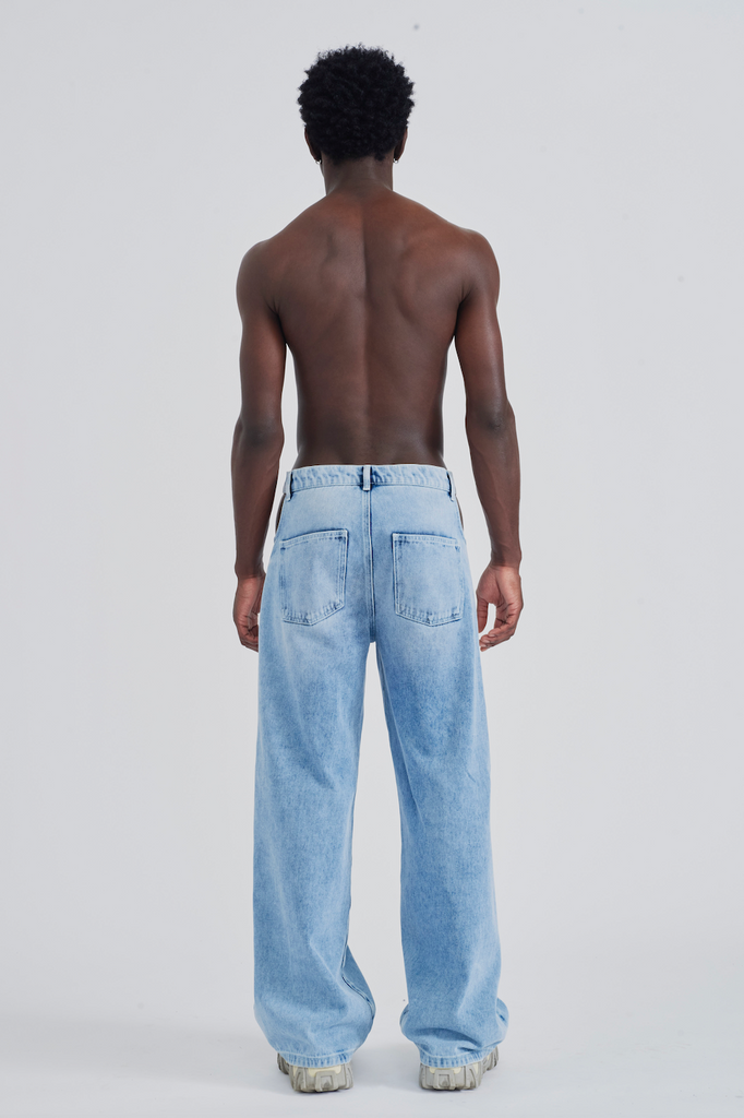 Romano Cut Out Denim Bleach Blue SALT MURPHY