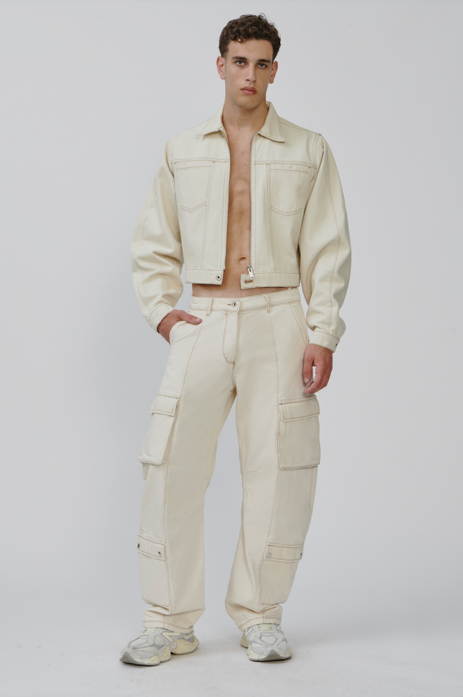 Rae Denim Jacket Ecru