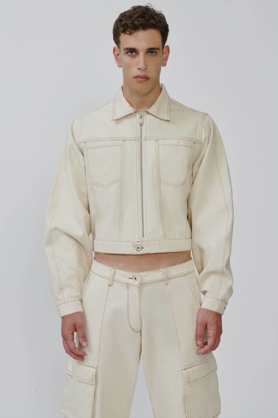 Rae Denim Jacket Ecru