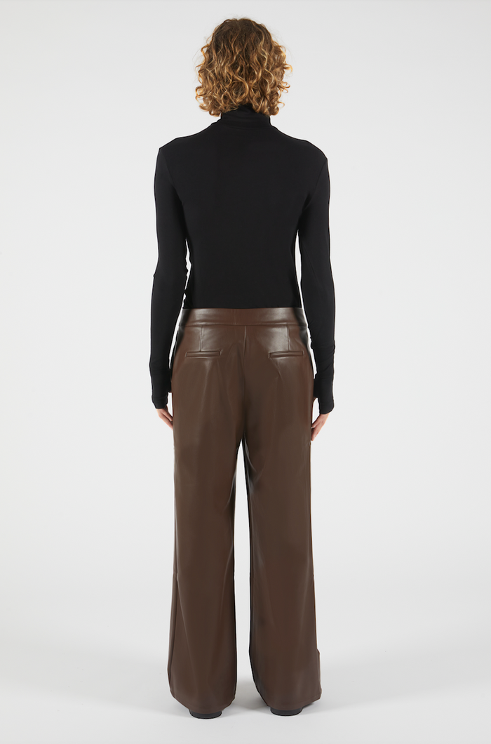 Winston Vegan Leather Pant Chocolate