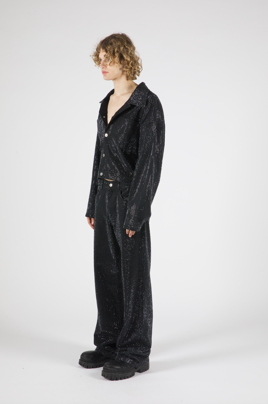 Jeremiah Black Rhinestone Denim Jacket