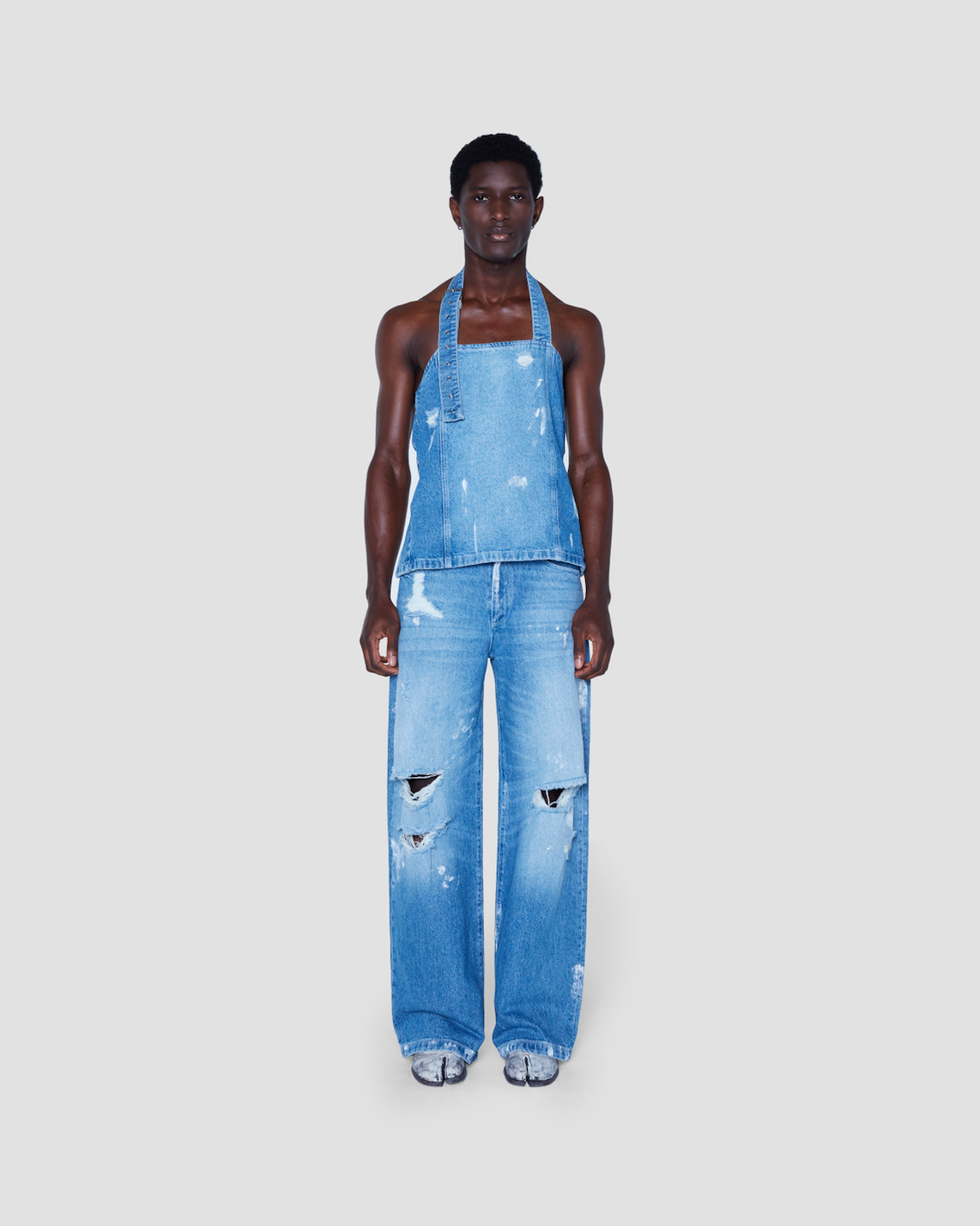 Ross Blue Paint Splash Jeans