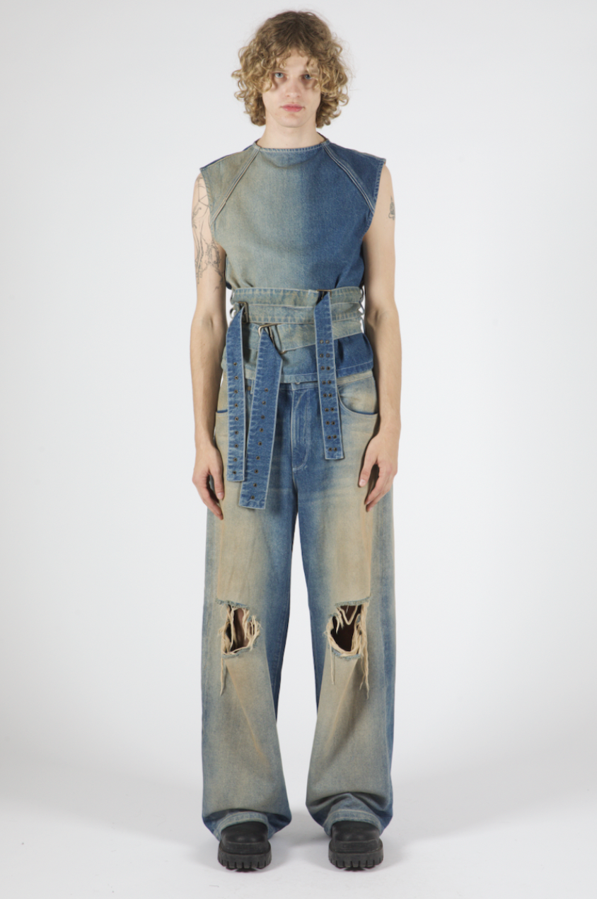 Merle Tint Wash Denim Top