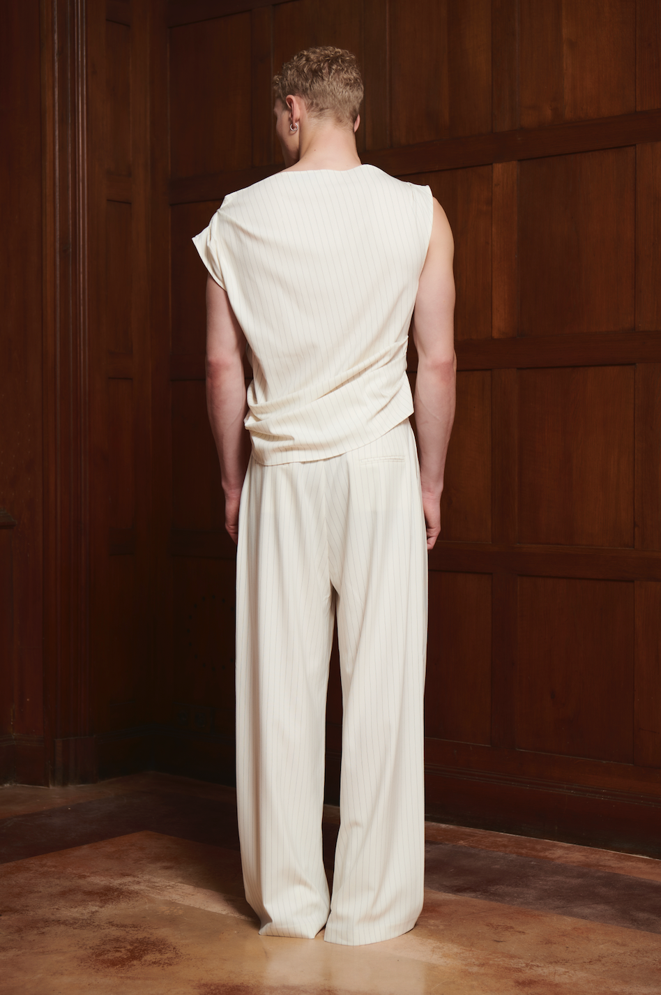 Julian Top White Stripe