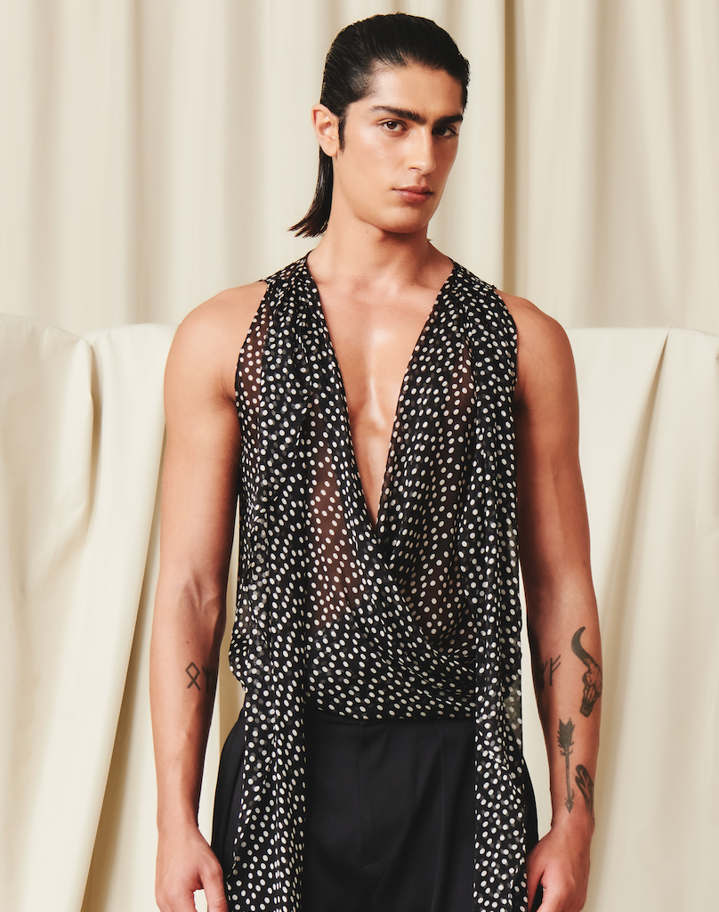 Florentine Spots Top SILK